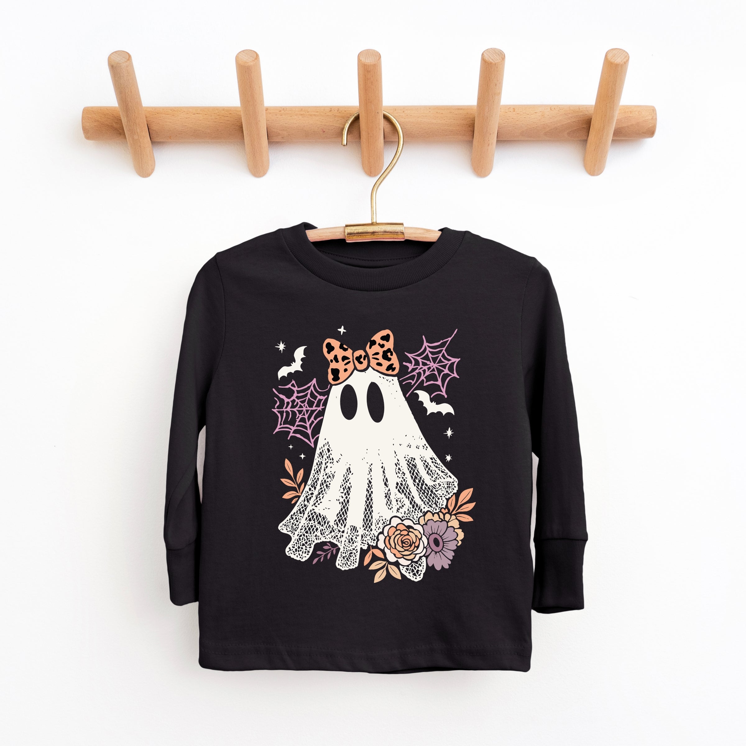 Coquette Ghost Roses - Toddler Long Sleeve Graphic Tee and Youth Long Sleeve Graphic T-Shirt