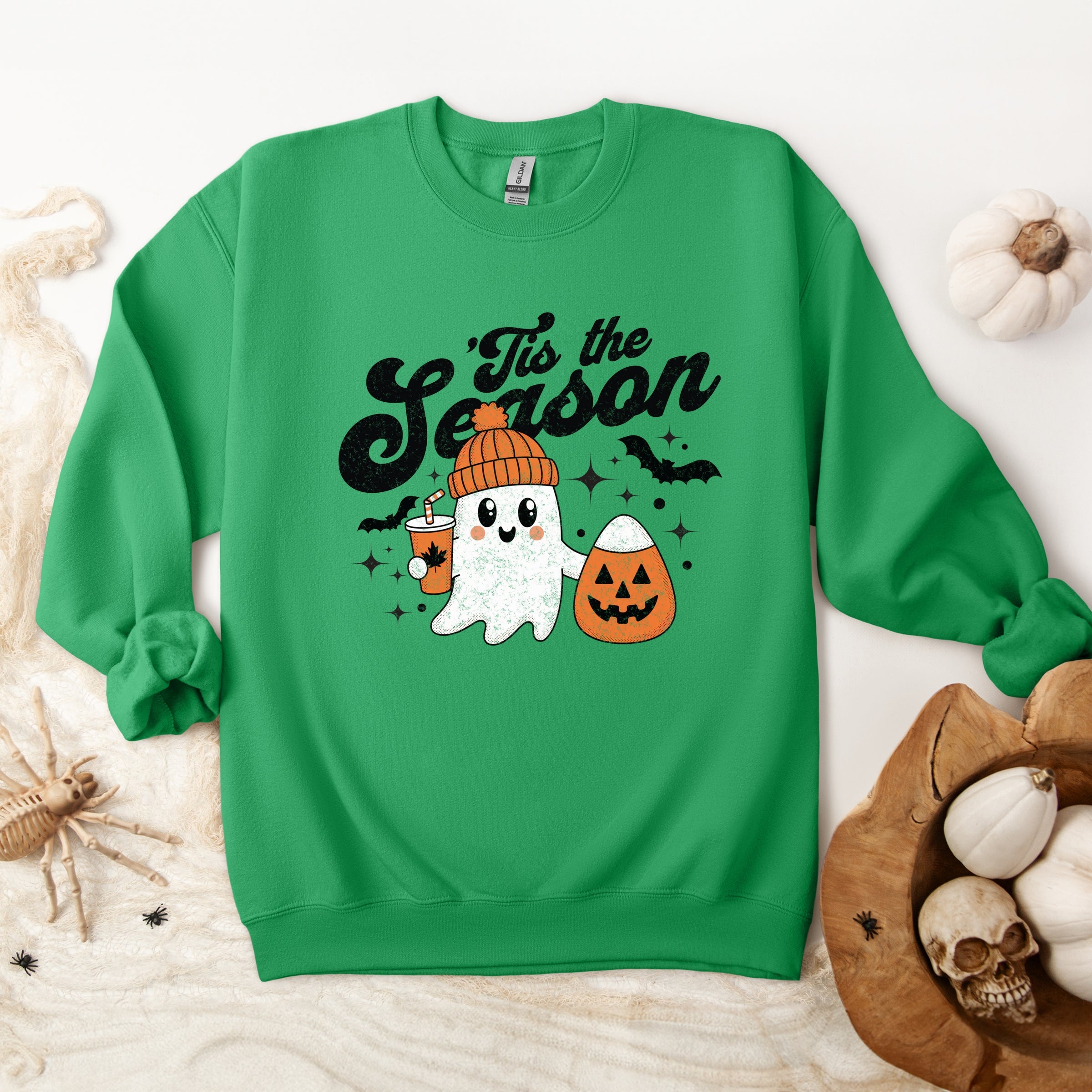 Tis The Season Ghost Retro -  Womens Sweatshirt