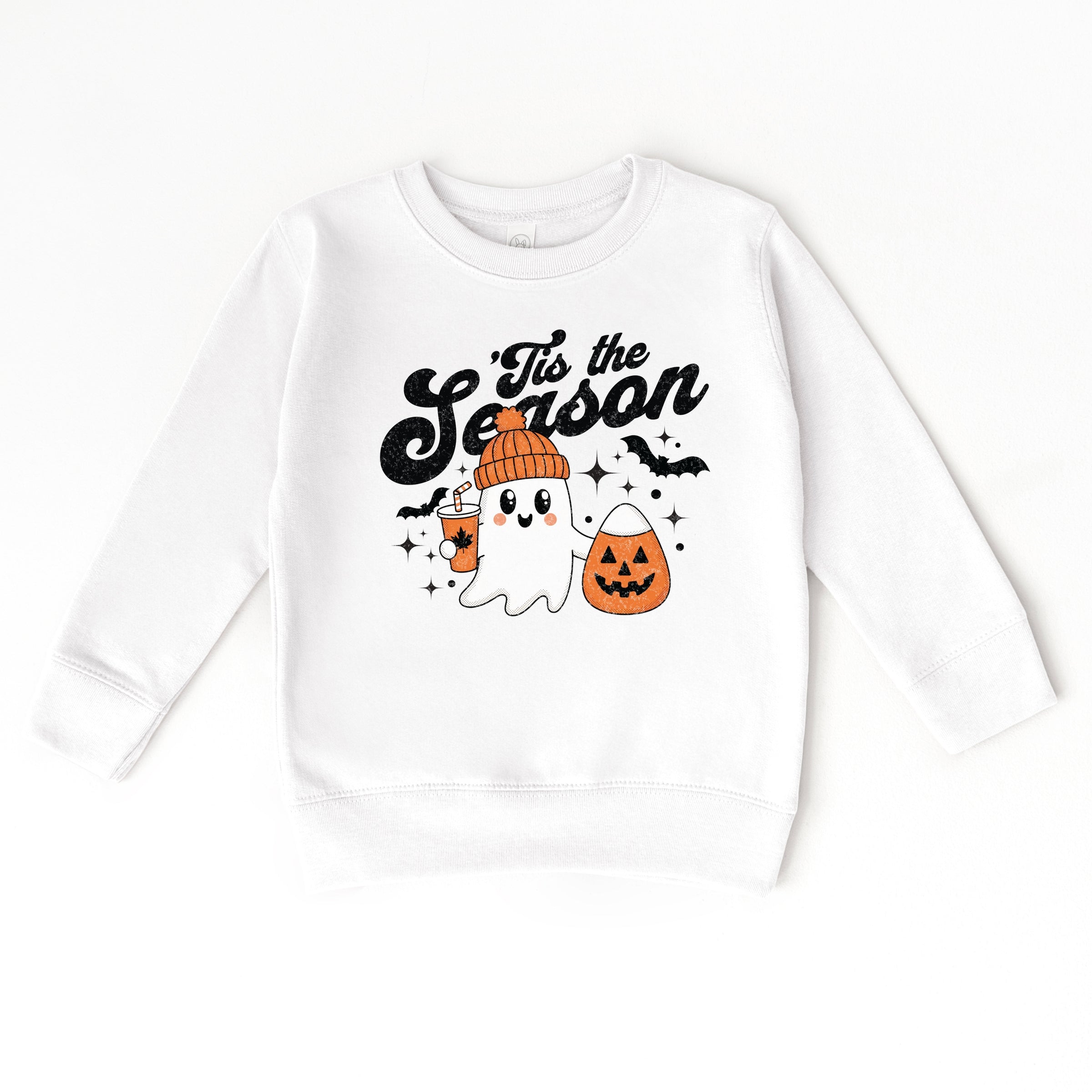 Tis The Season Ghost Retro - Toddler Graphic Sweatshirt and Youth Graphic Sweatshirt