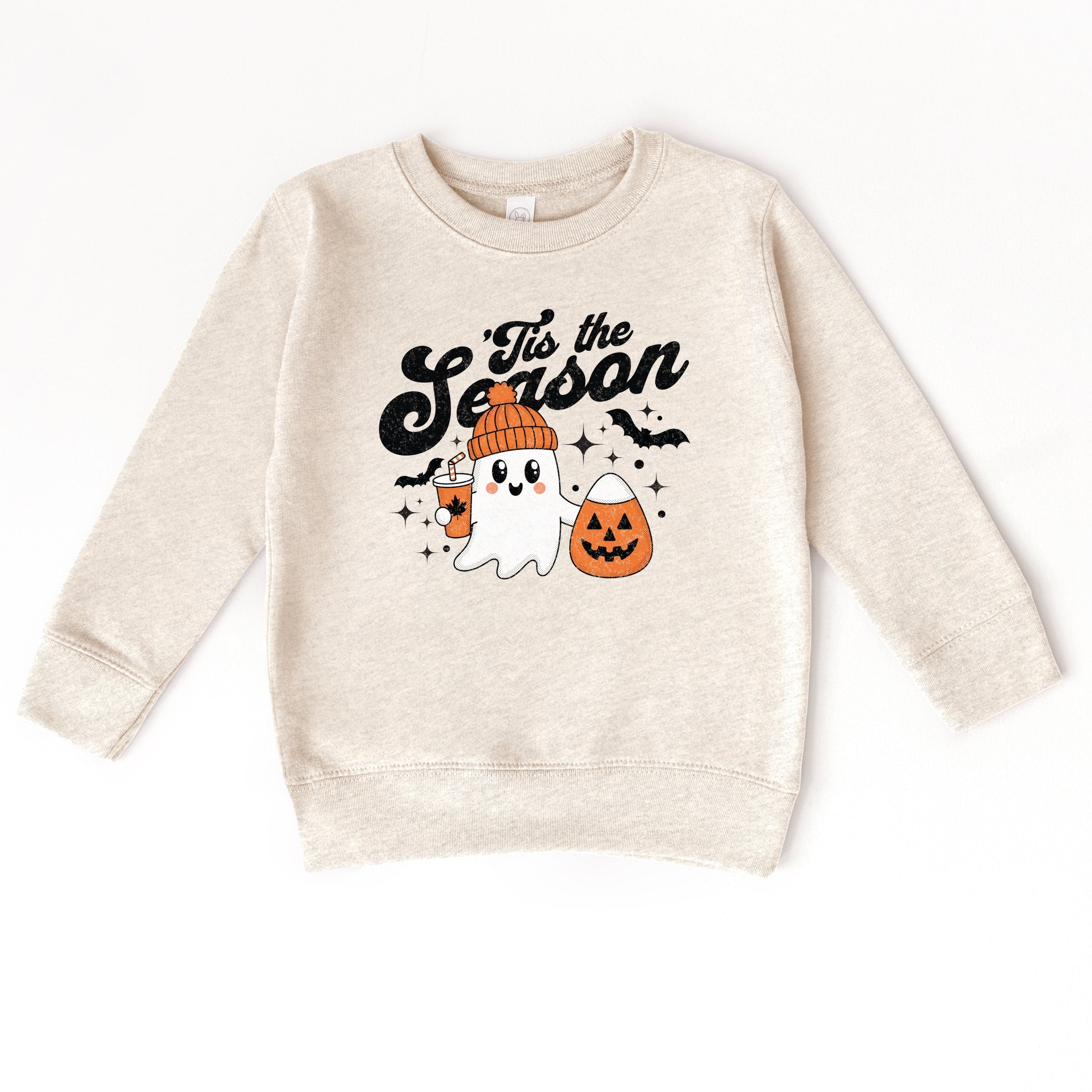 Tis The Season Ghost Retro - Toddler Graphic Sweatshirt and Youth Graphic Sweatshirt