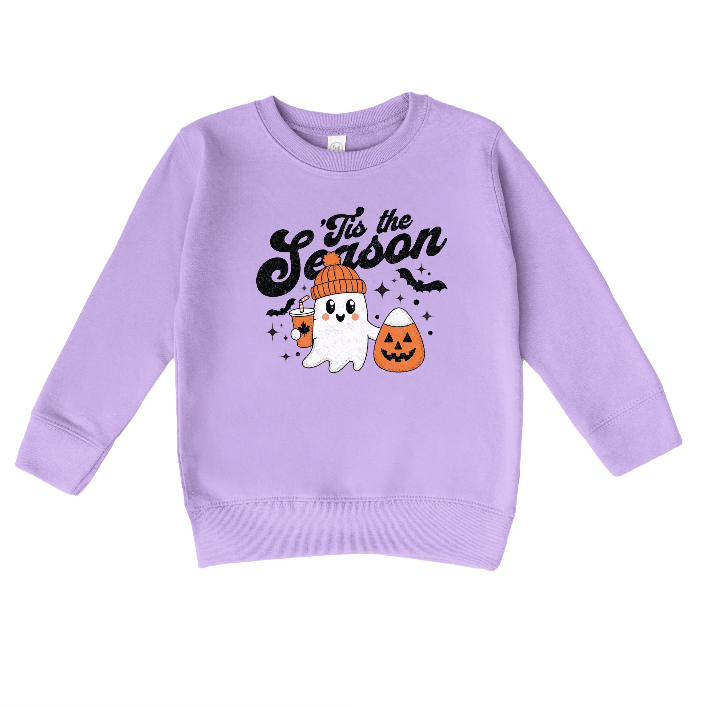 Tis The Season Ghost Retro - Toddler Graphic Sweatshirt and Youth Graphic Sweatshirt