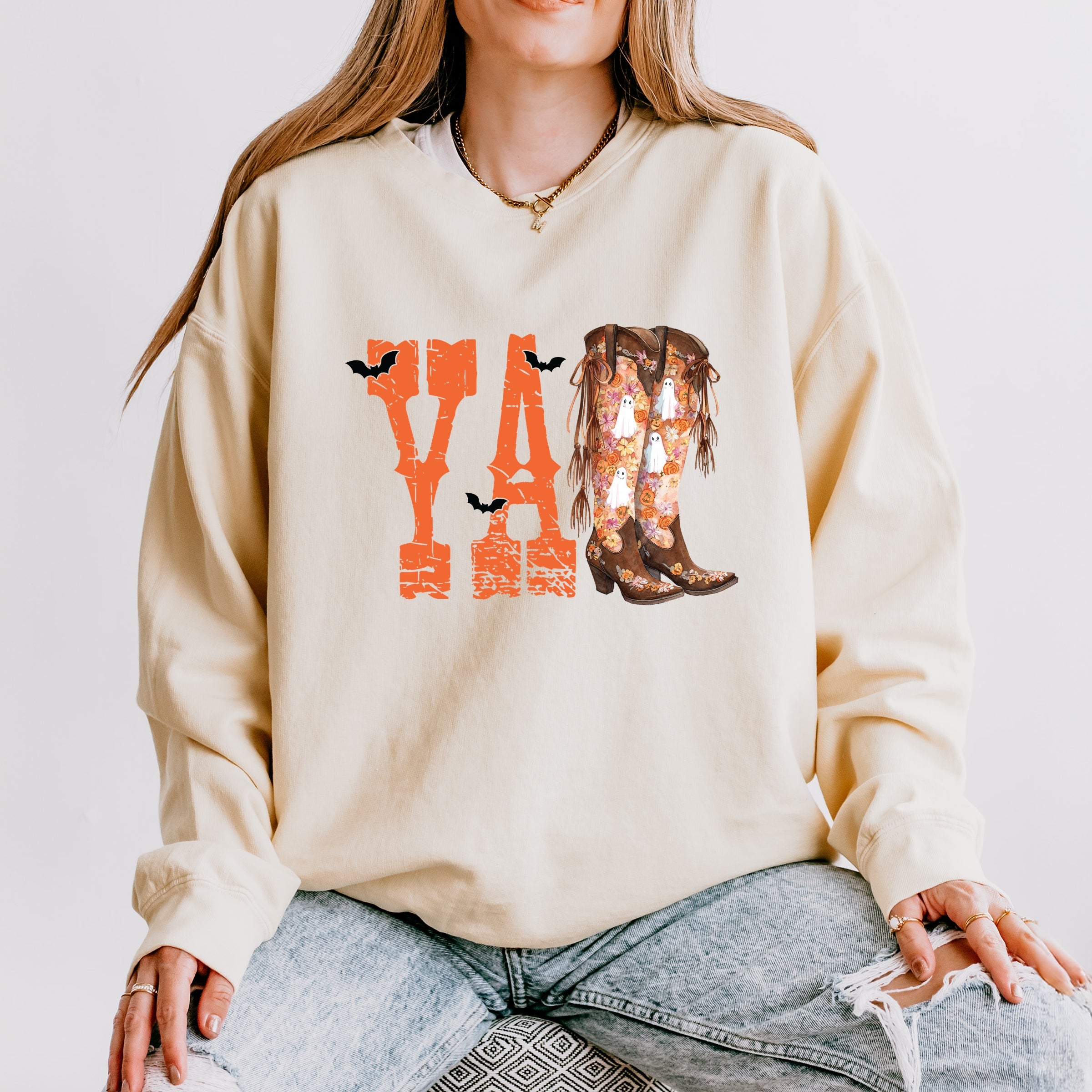 Y'all Bats - Womens Lightweight Garment Dyed Sweatshirt