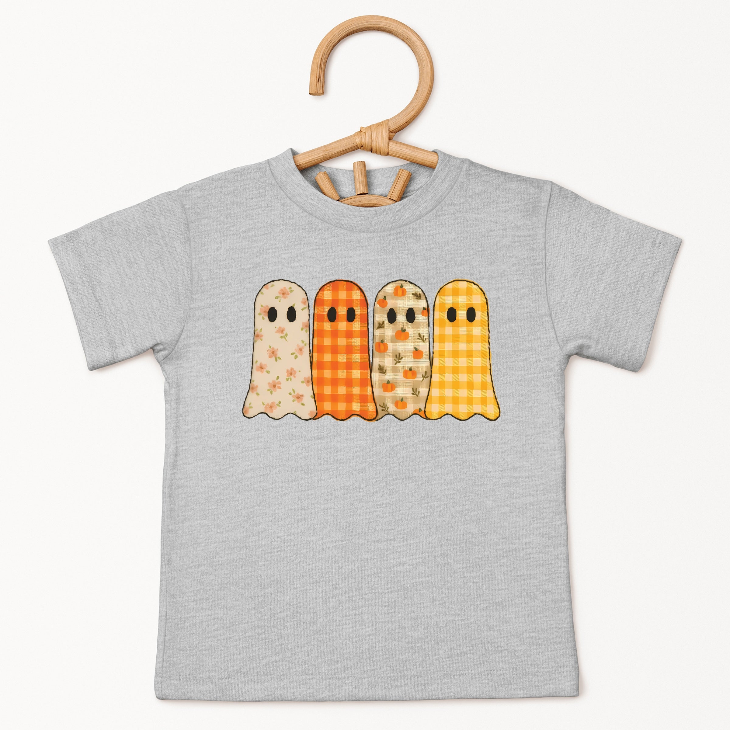 Four Ghosts Checkered Quilted Printed - Youth Short Sleeve Graphic T-Shirt and Toddler Short Sleeve Graphic T-Shirt