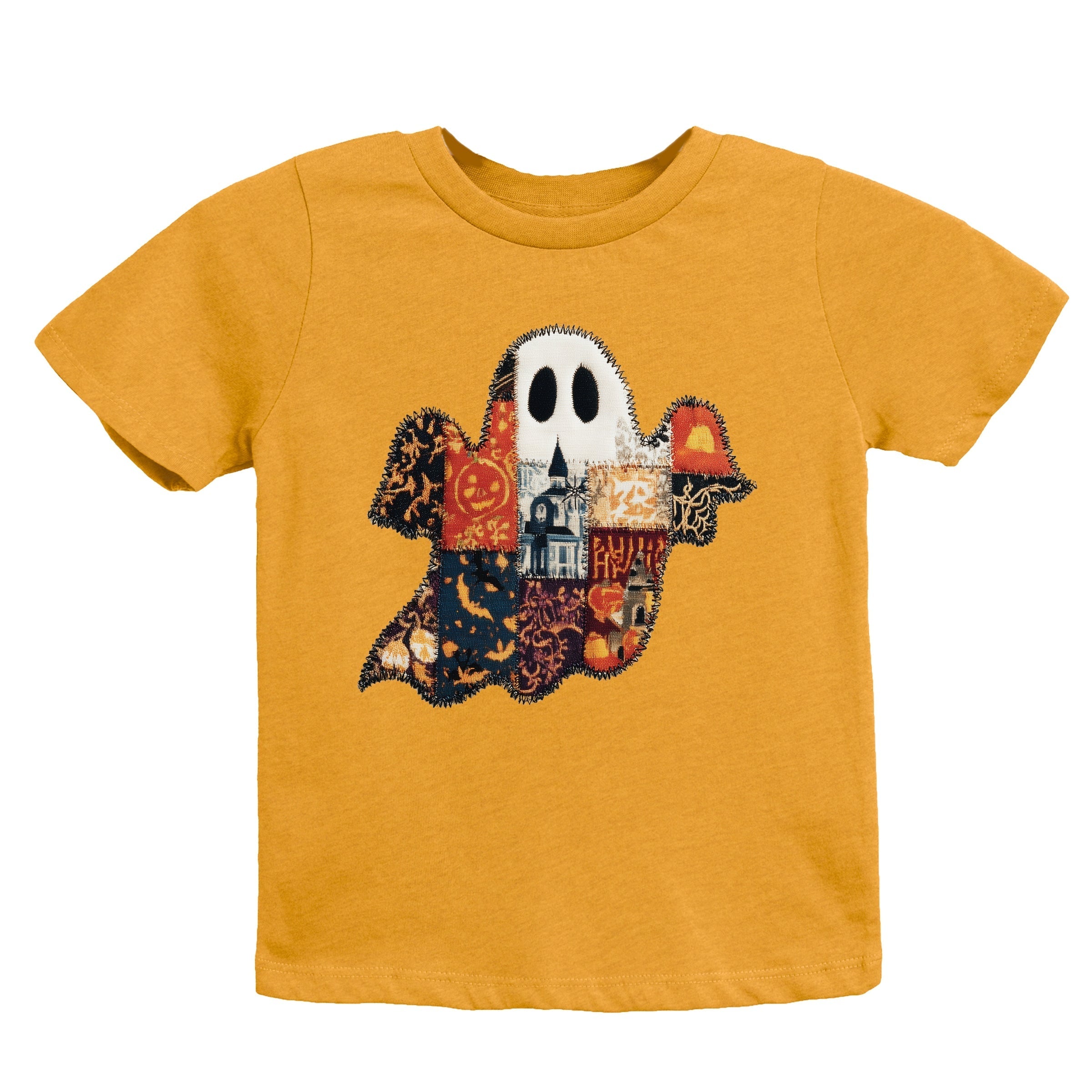 Patchwork Ghost Printed - Youth Short Sleeve Graphic T-Shirt and Toddler Short Sleeve Graphic T-Shirt