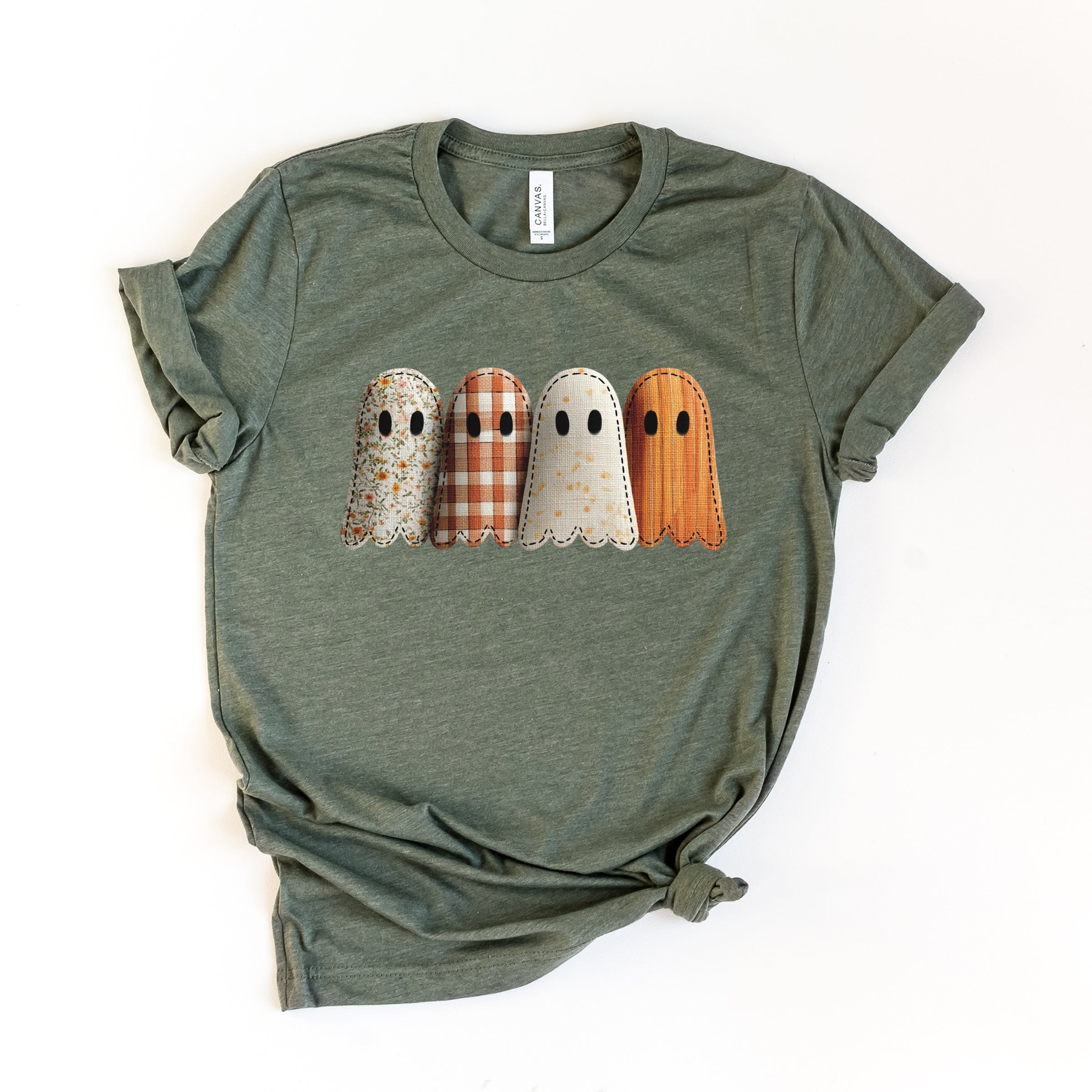 Four Ghosts Shadow Quilted Printed - Womens Short Sleeve Tee
