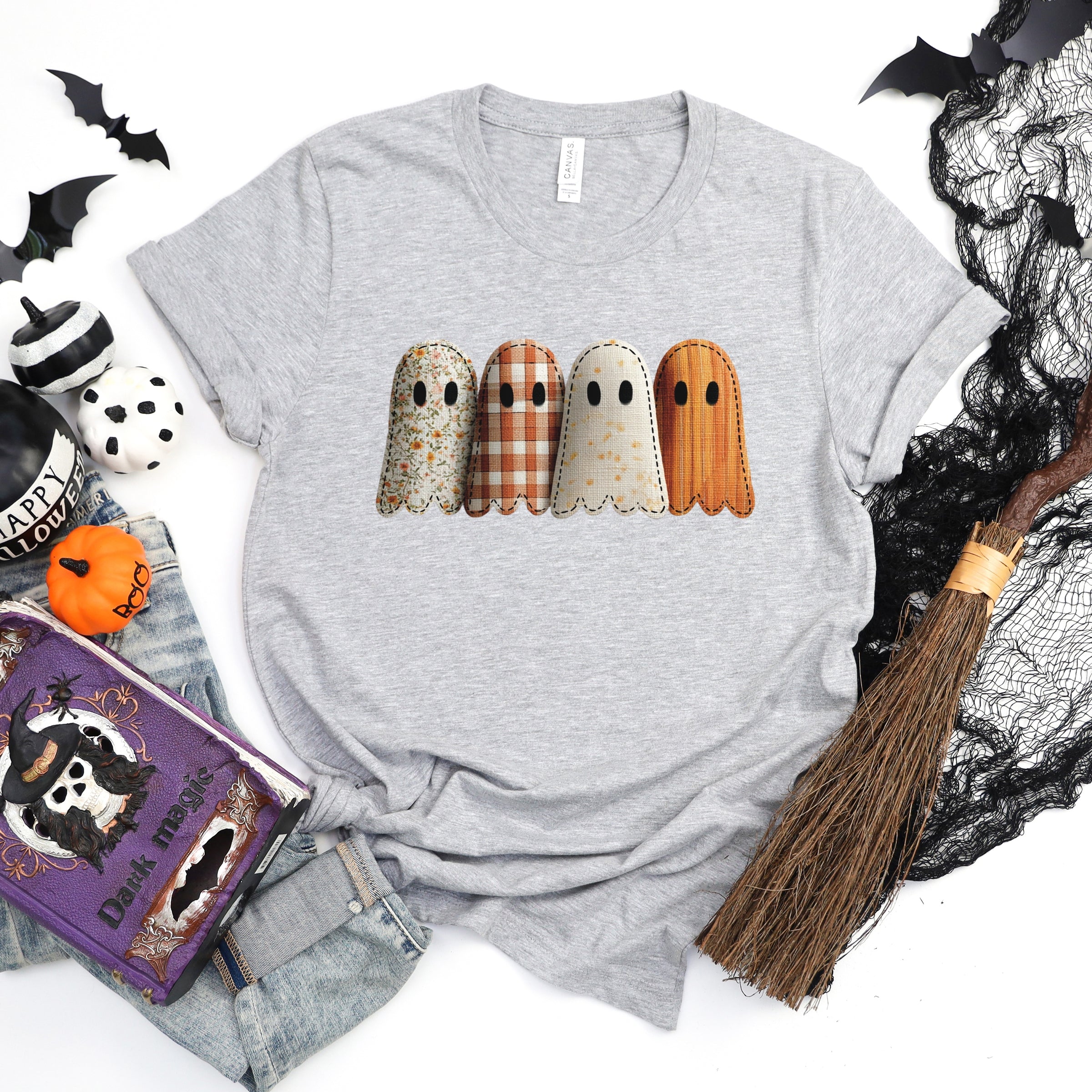 Four Ghosts Shadow Quilted Printed - Womens Short Sleeve Tee