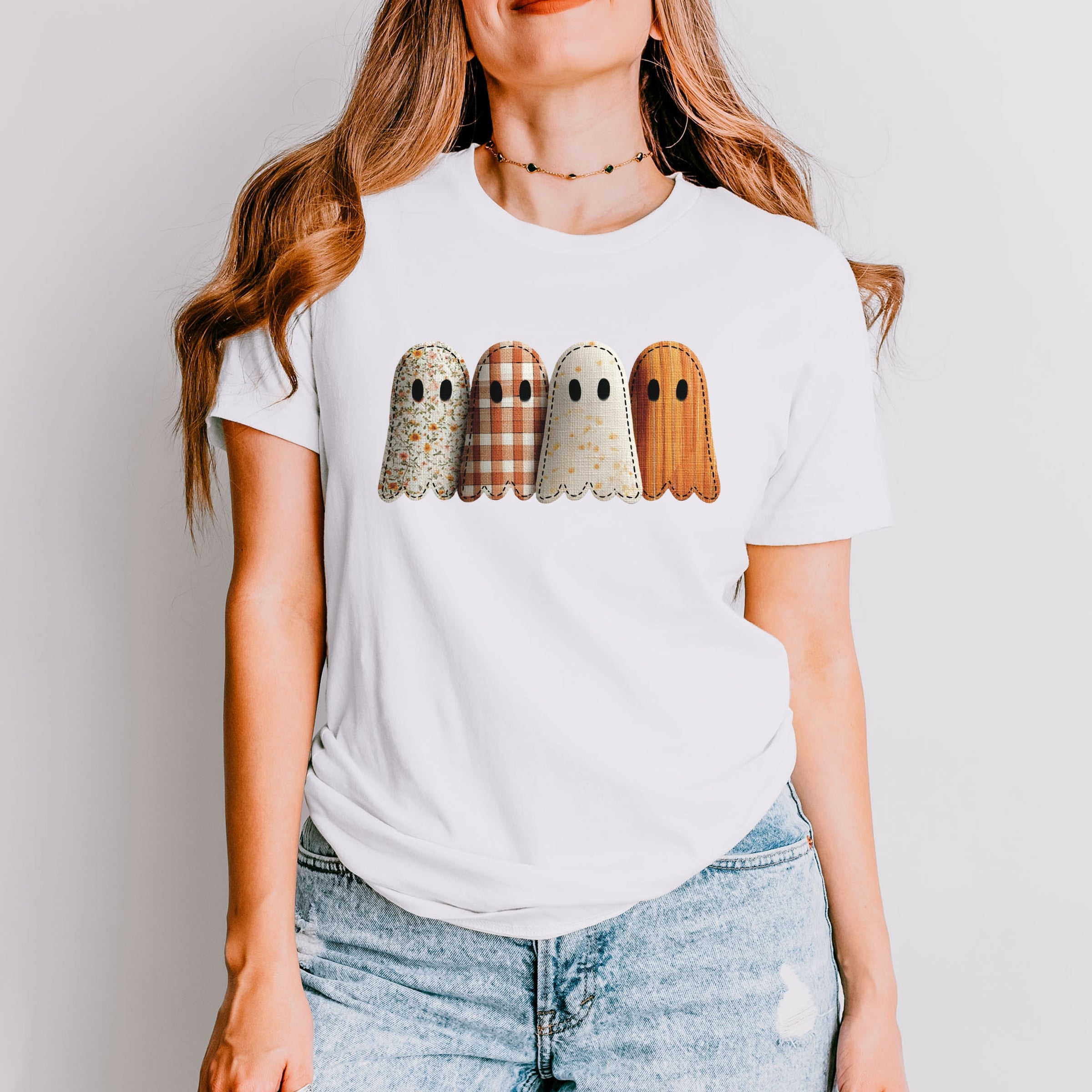 Four Ghosts Shadow Quilted Printed - Womens Short Sleeve Tee