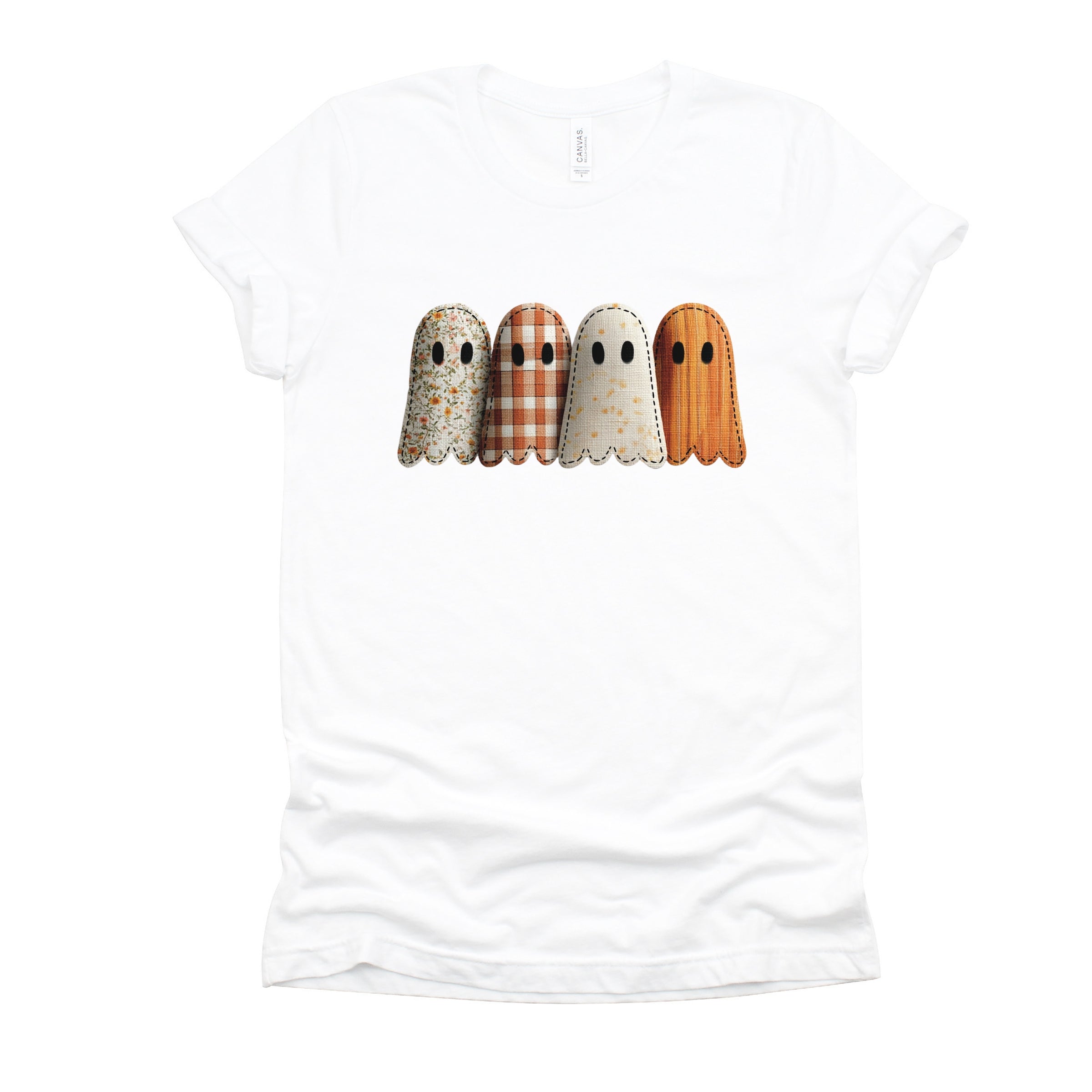 Four Ghosts Shadow Quilted Printed - Womens Short Sleeve Tee