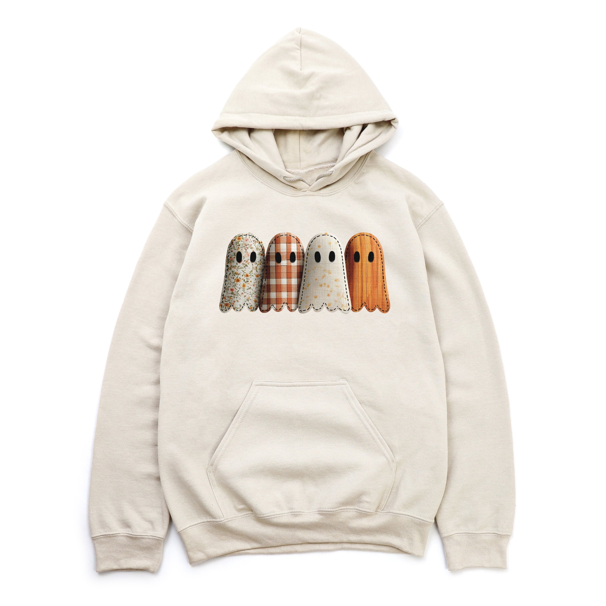 Four Ghosts Shadow Quilted Printed - Womens Hoodie