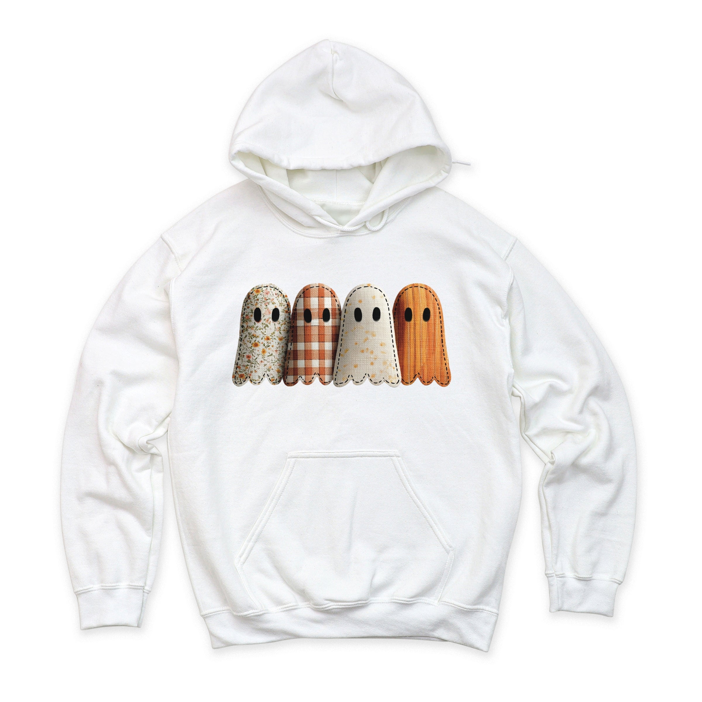 Four Ghosts Shadow Quilted Printed - Womens Hoodie