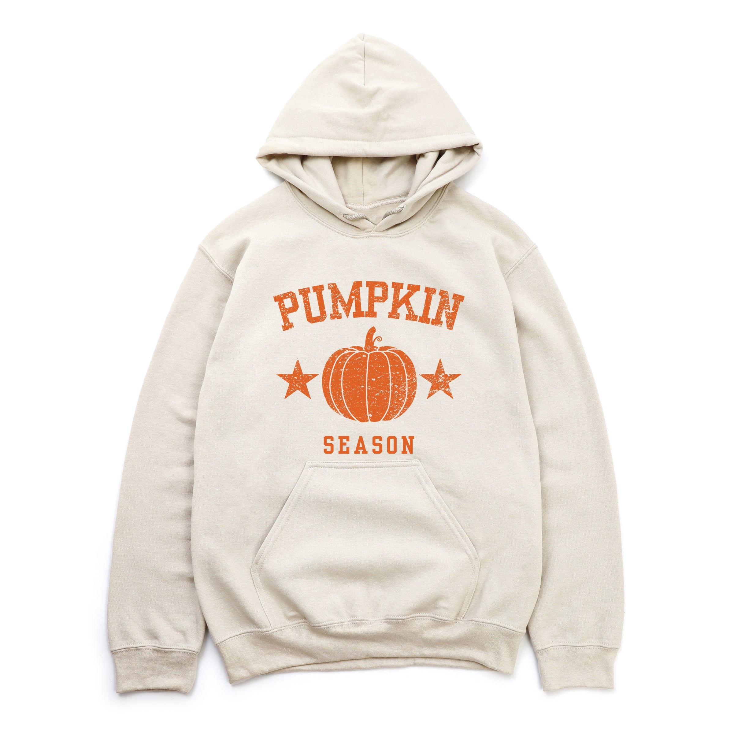 Pumpkin Season Star Distressed - Womens Hoodie