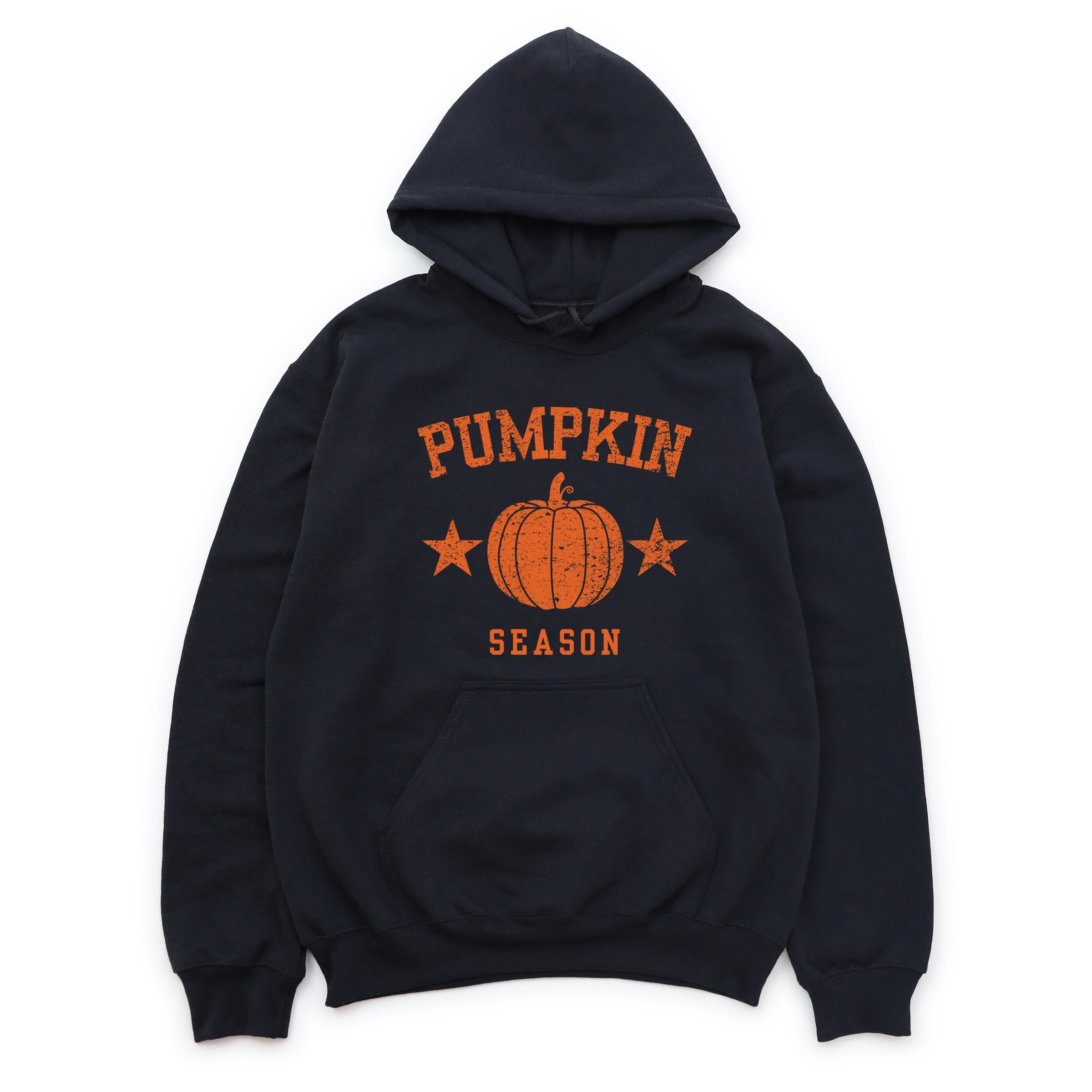 Pumpkin Season Star Distressed - Womens Hoodie
