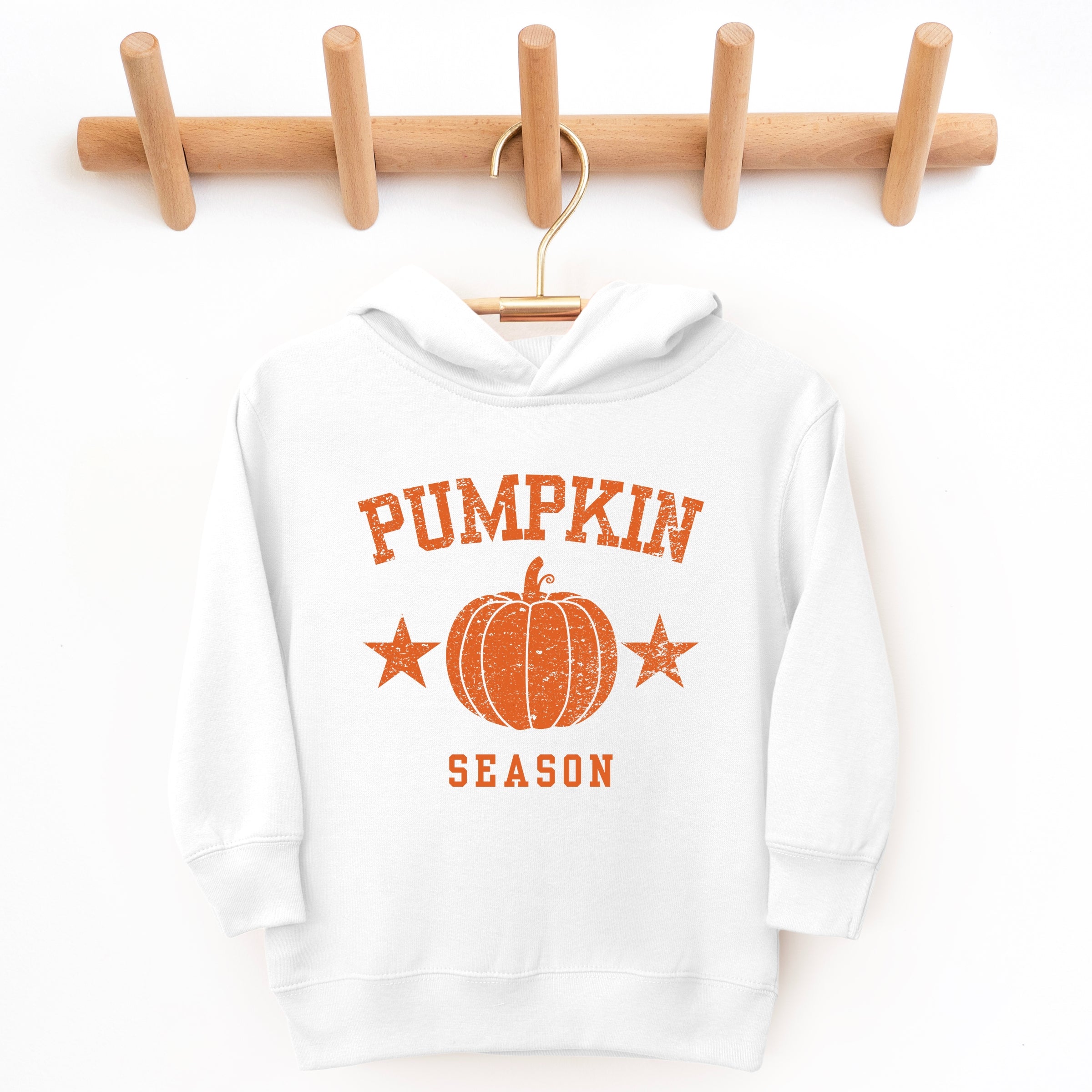 Pumpkin Season Star Distressed - Toddler Hoodie