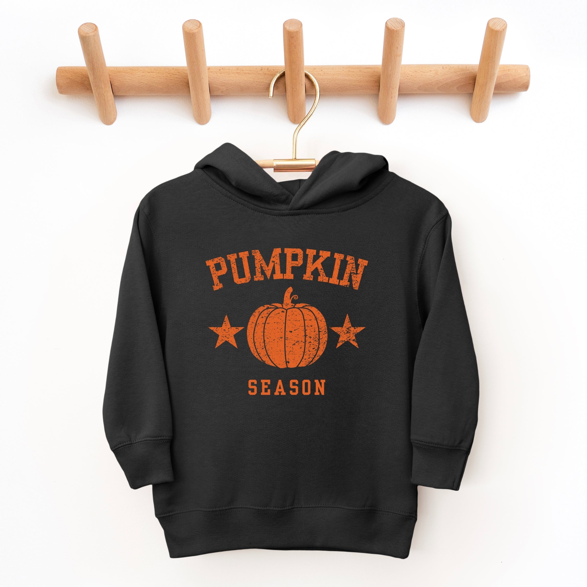 Pumpkin Season Star Distressed - Toddler Hoodie