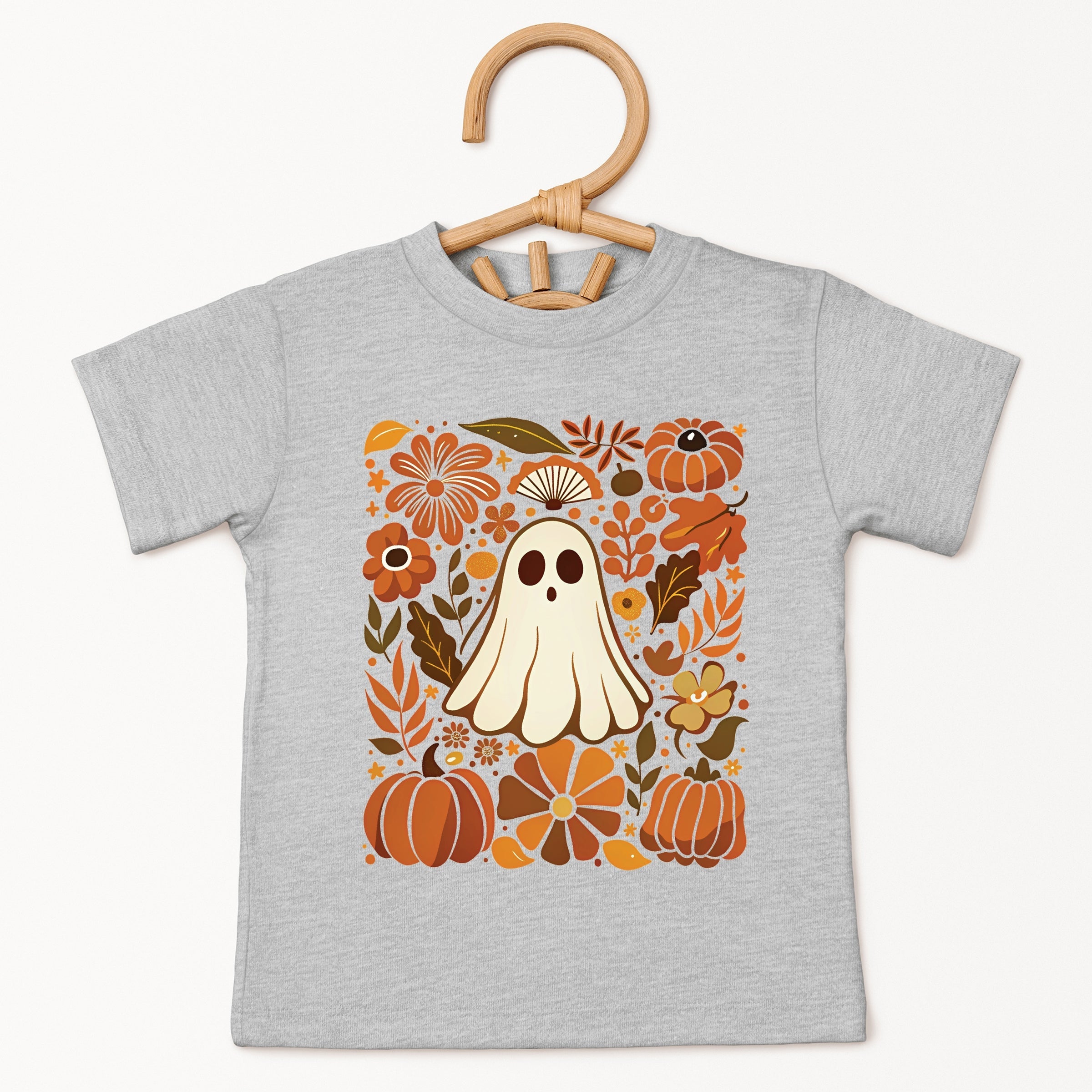 Ghost Floral Collage - Youth Short Sleeve Graphic T-Shirt and Toddler Short Sleeve Graphic T-Shirt