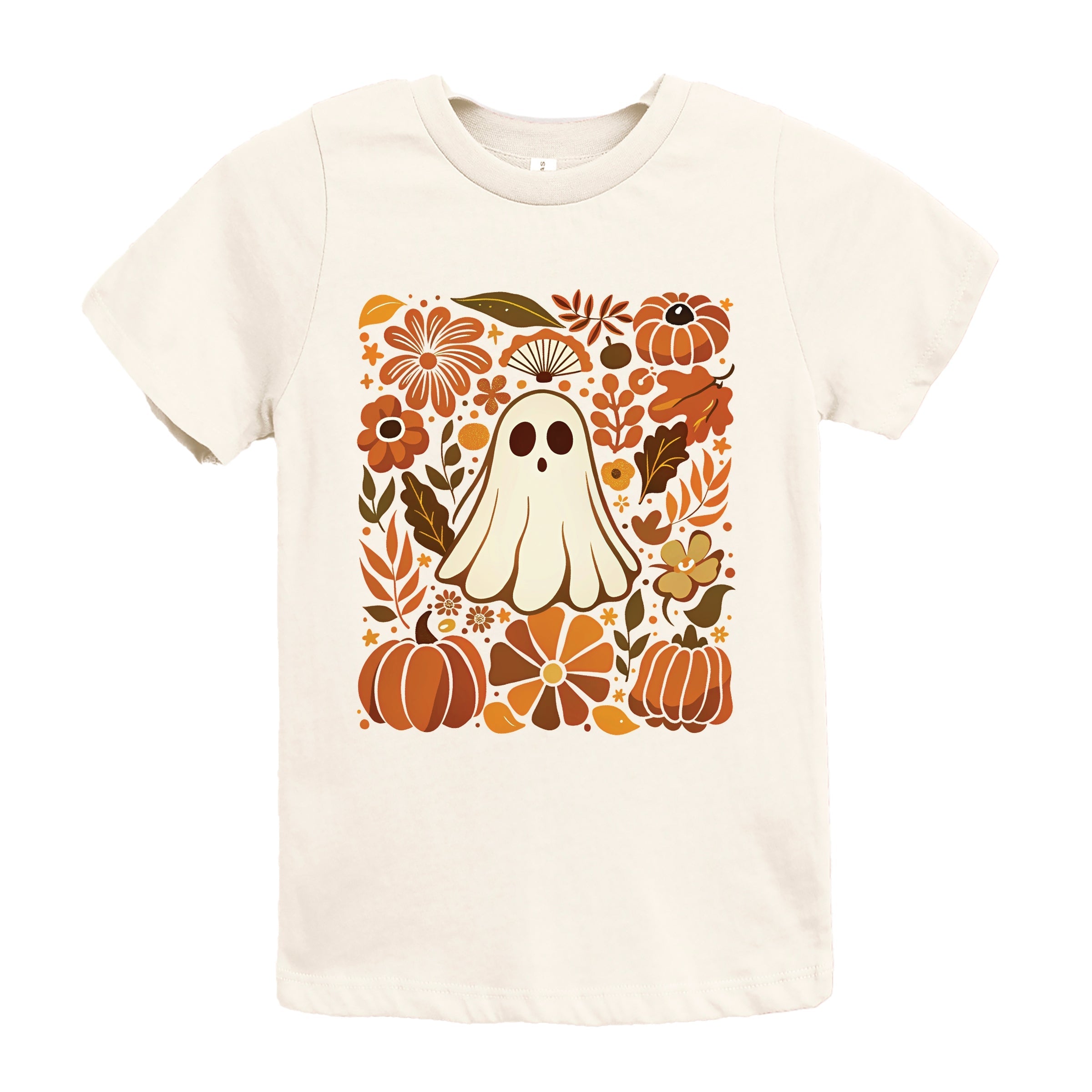 Ghost Floral Collage - Youth Short Sleeve Graphic T-Shirt and Toddler Short Sleeve Graphic T-Shirt