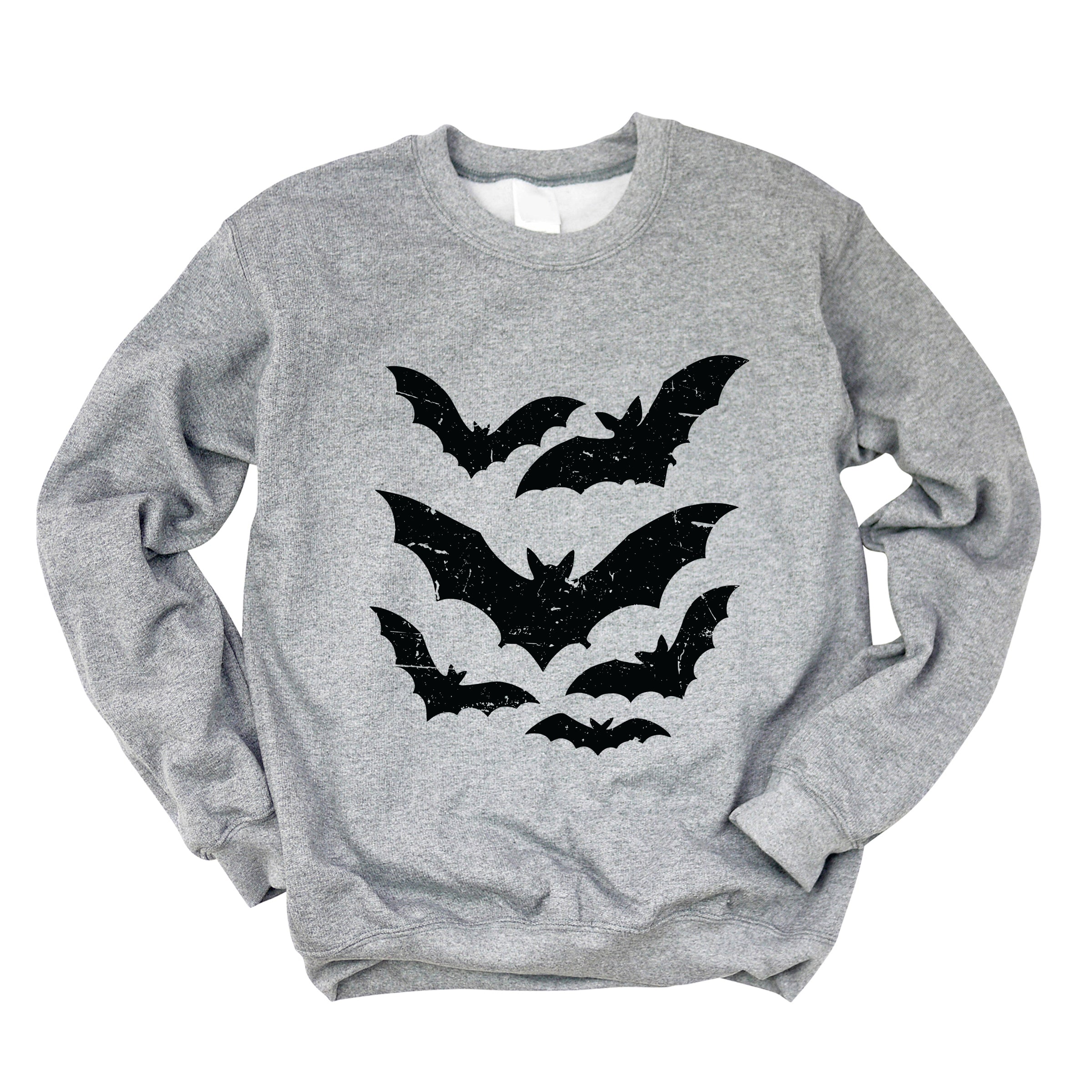 Halloween Bats Distressed -  Womens Sweatshirt