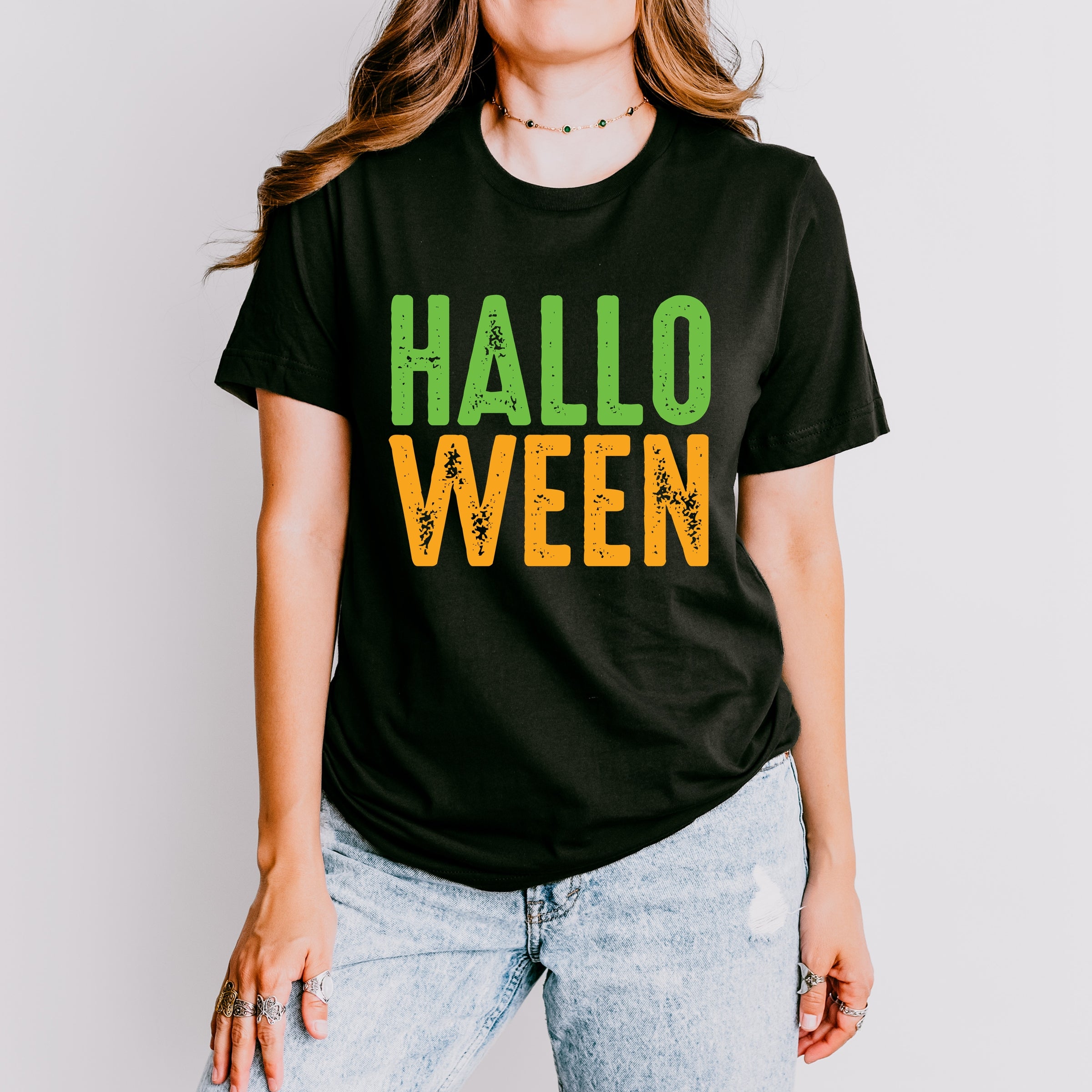 Halloween Bright Distressed - Short Sleeve Tee