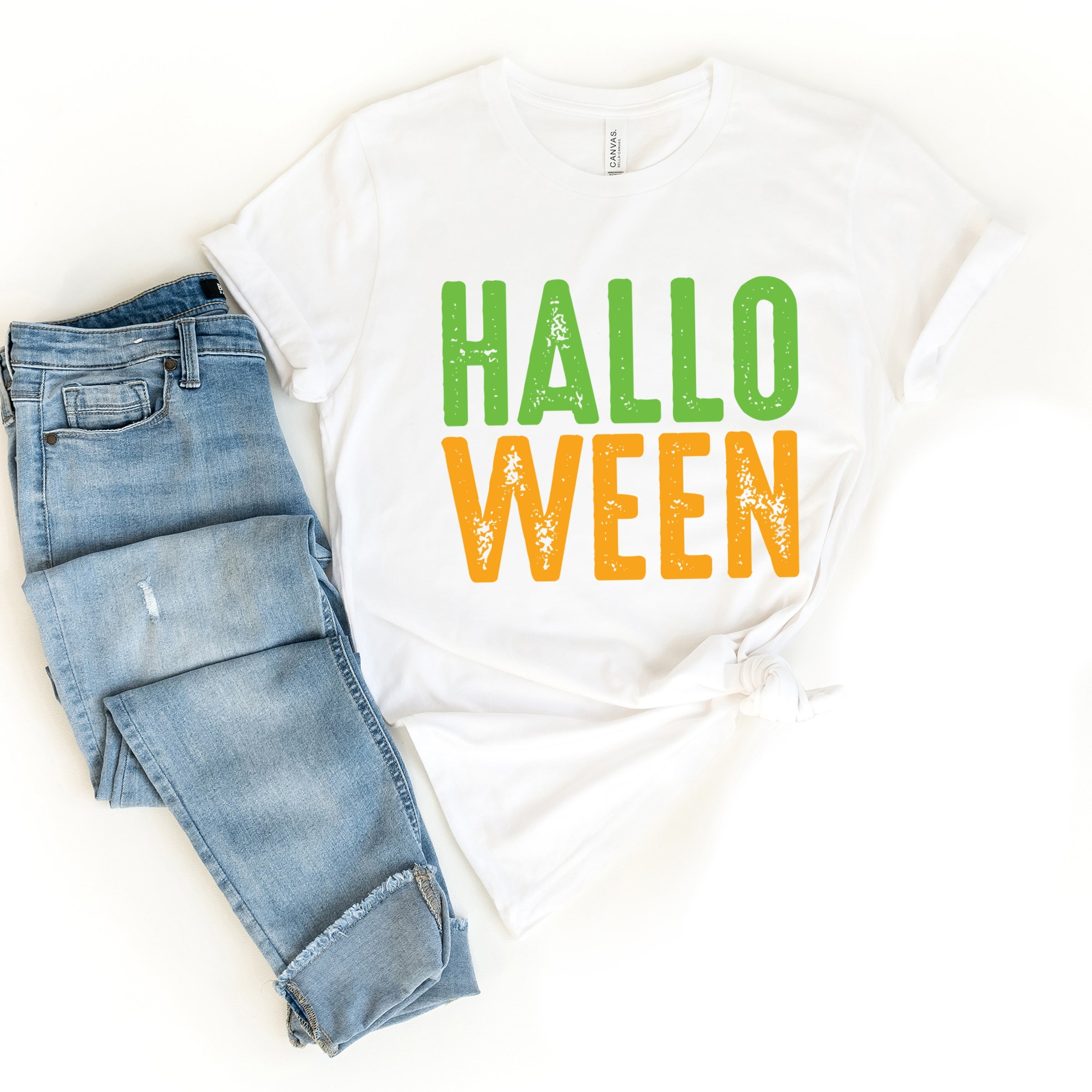 Halloween Bright Distressed - Short Sleeve Tee