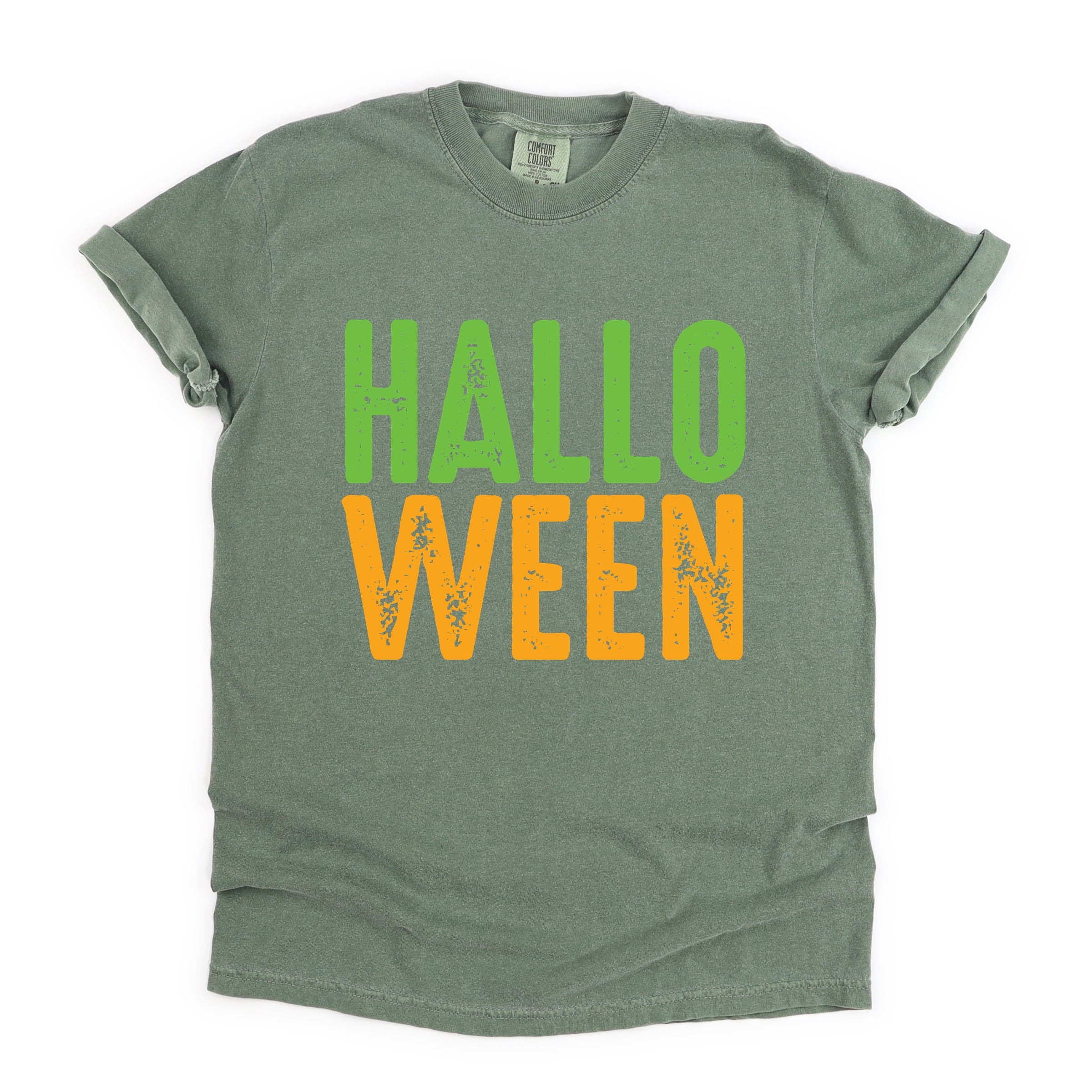 Halloween Bright Distressed - Garment Dyed Tee