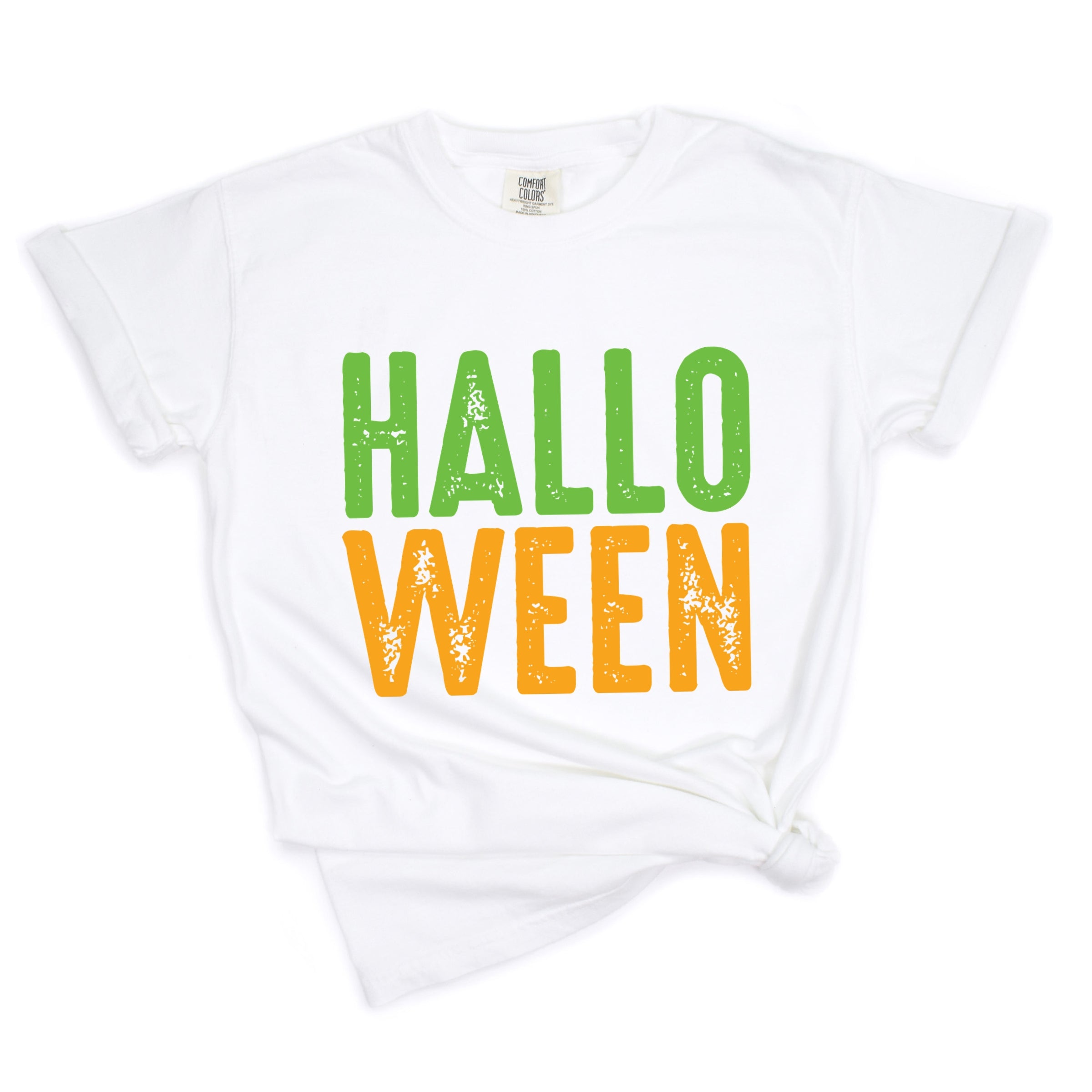Halloween Bright Distressed - Garment Dyed Tee
