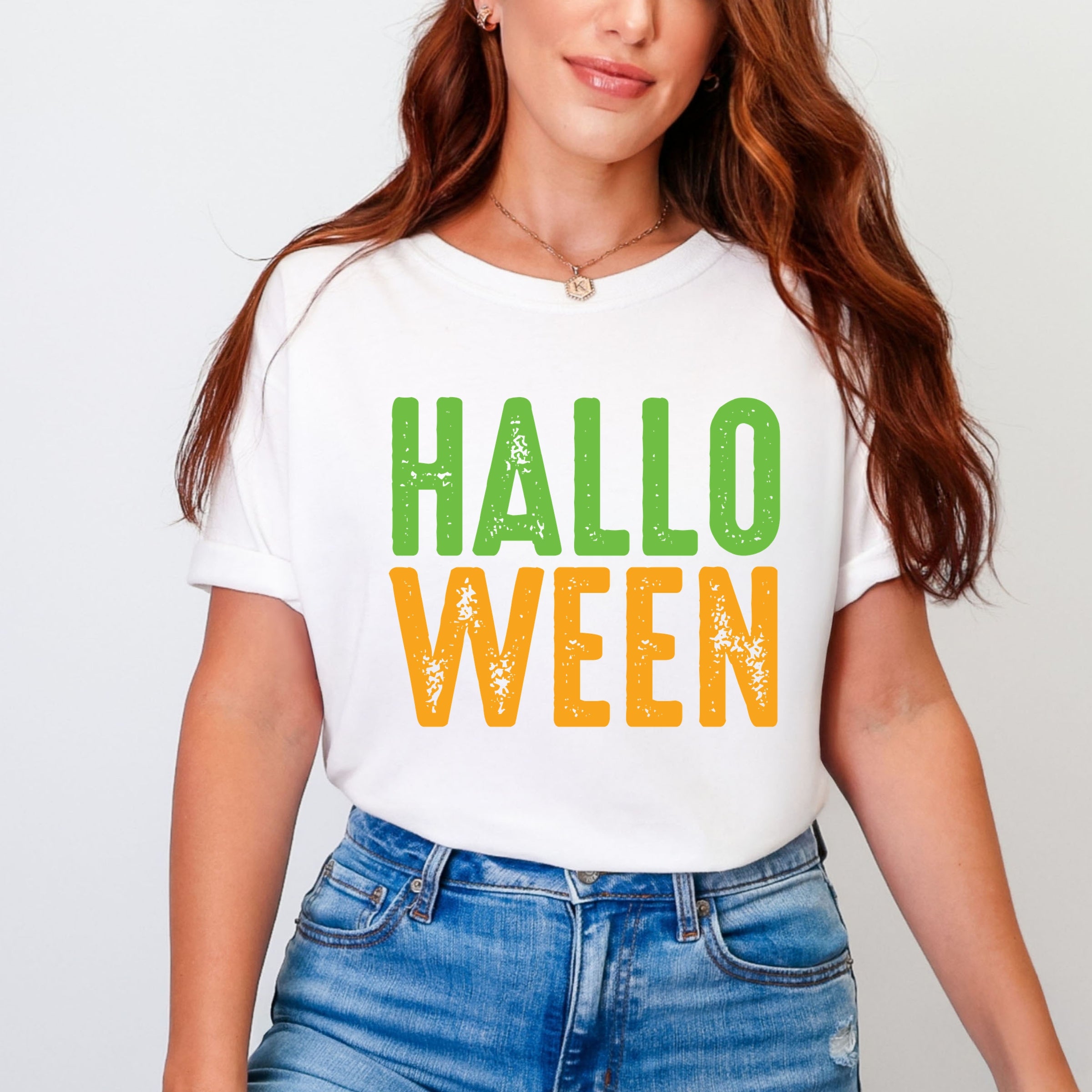 Halloween Bright Distressed - Garment Dyed Tee