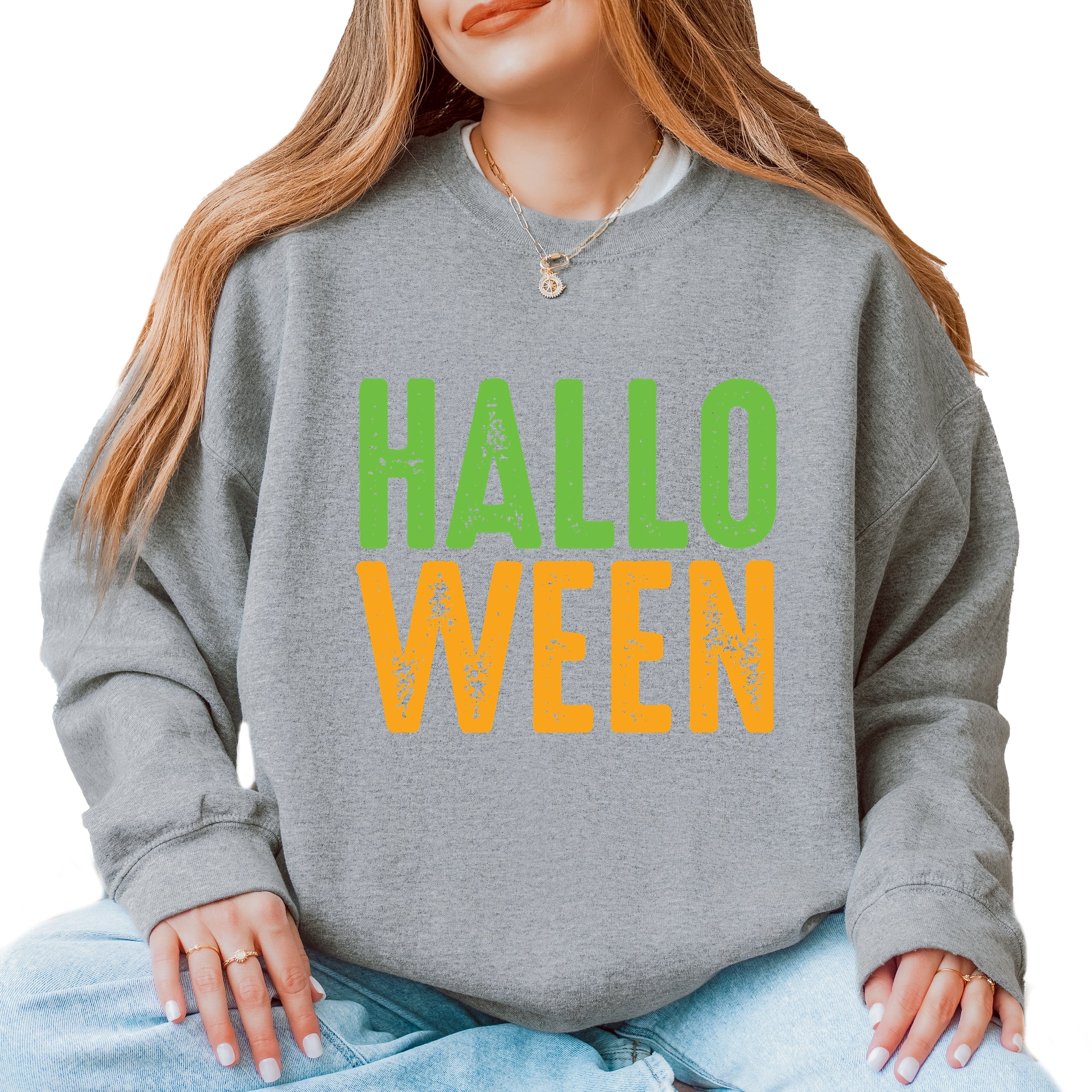 Halloween Bright Distressed - Sweatshirt