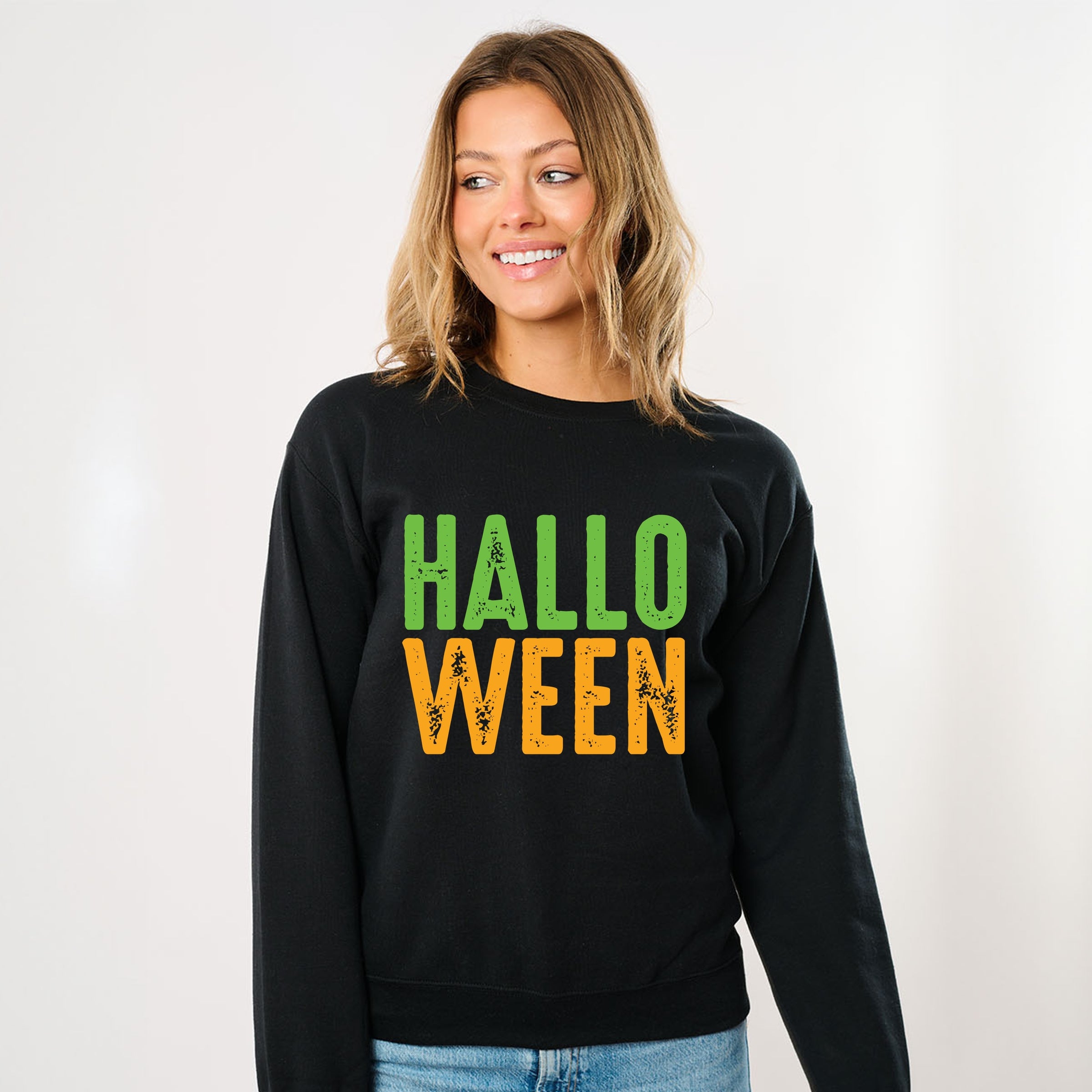 Halloween Bright Distressed - Sweatshirt