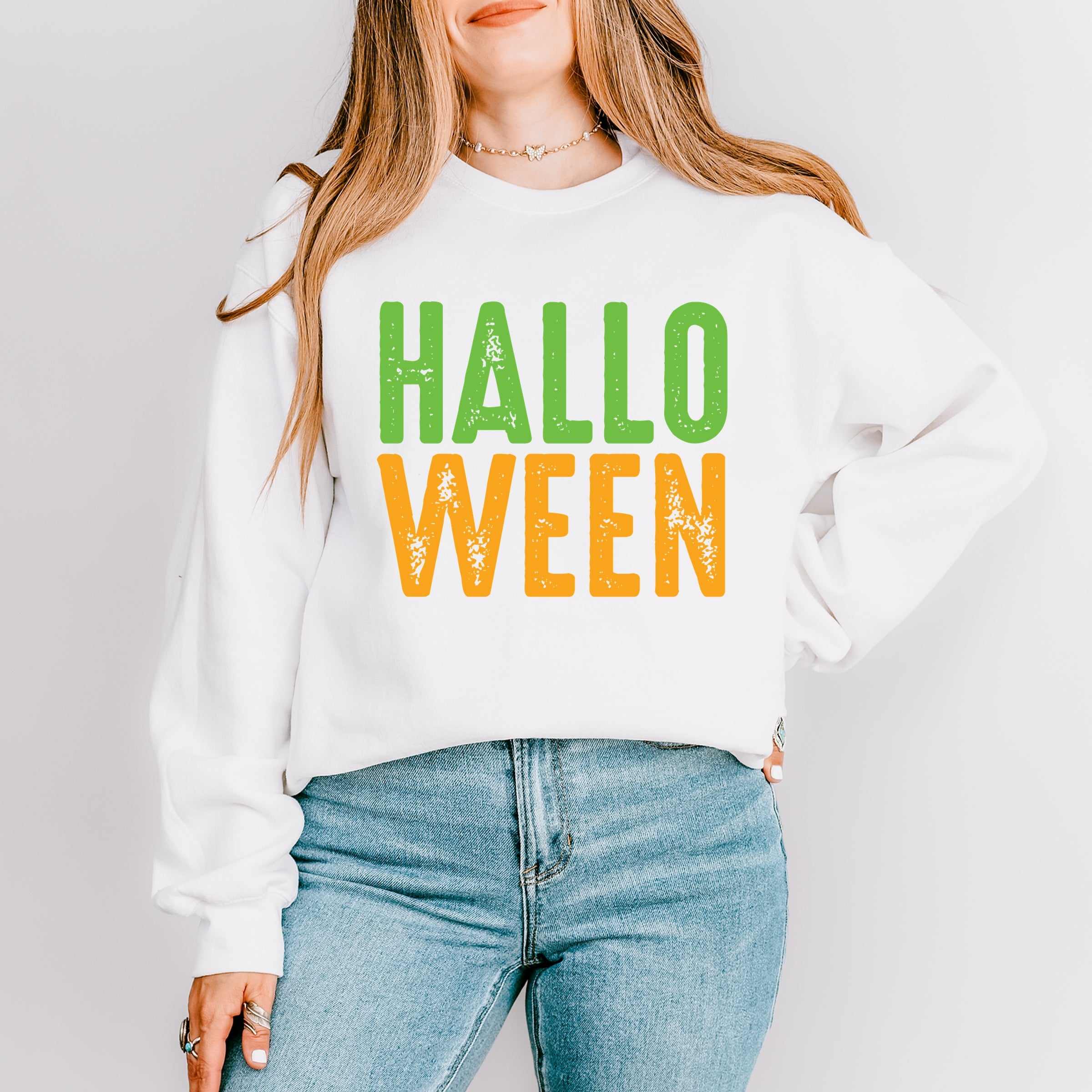 Halloween Bright Distressed - Sweatshirt