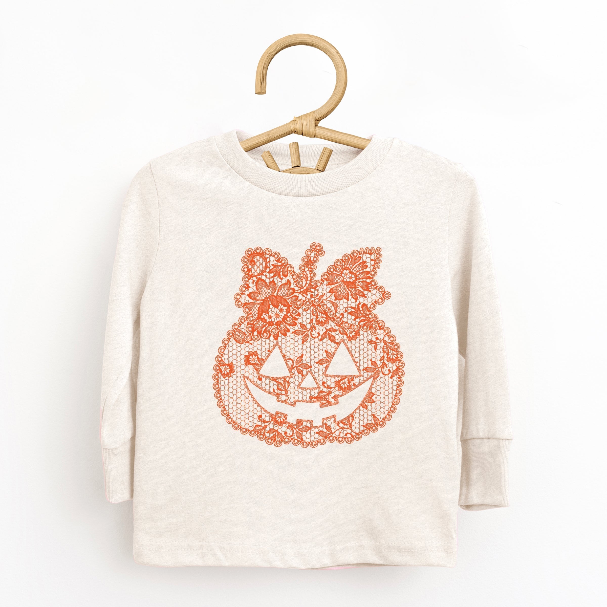 Pumpkin Doily Coquette - Youth Long Sleeve Graphic T-Shirt and Toddler Long Sleeve Graphic Tee