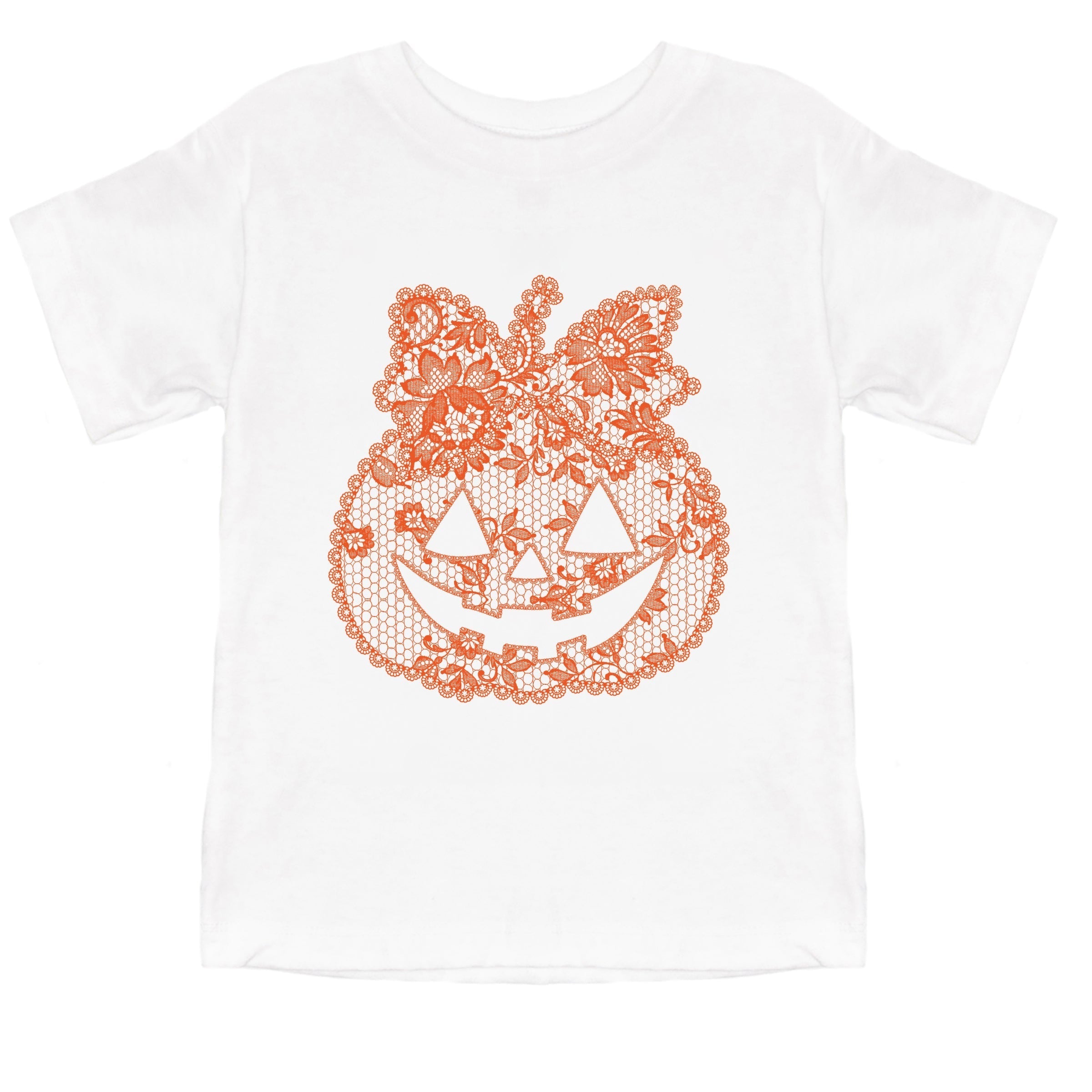 Pumpkin Doily Coquette - Youth Short Sleeve Graphic T-Shirt and Toddler Short Sleeve Graphic T-Shirt