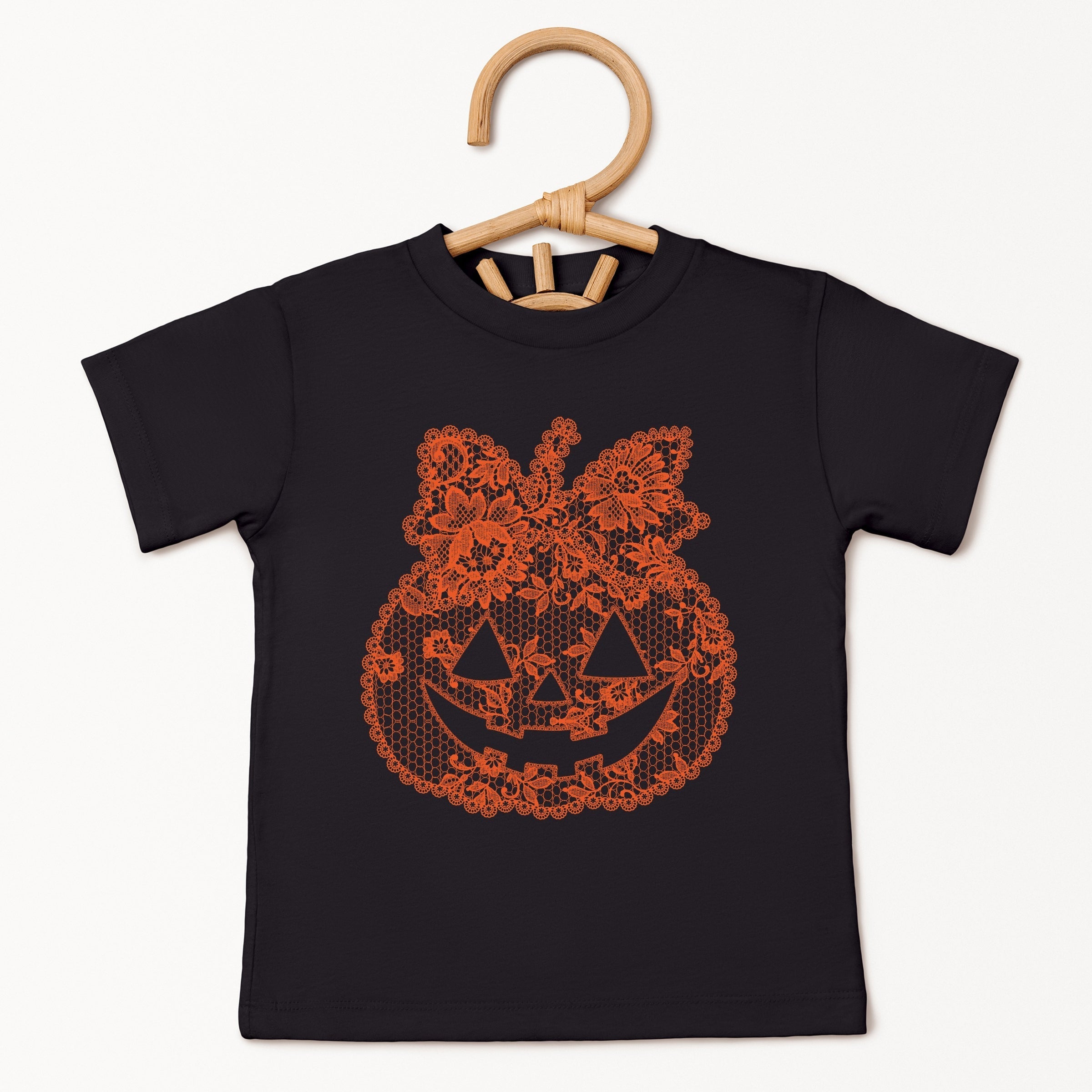 Pumpkin Doily Coquette - Youth Short Sleeve Graphic T-Shirt and Toddler Short Sleeve Graphic T-Shirt