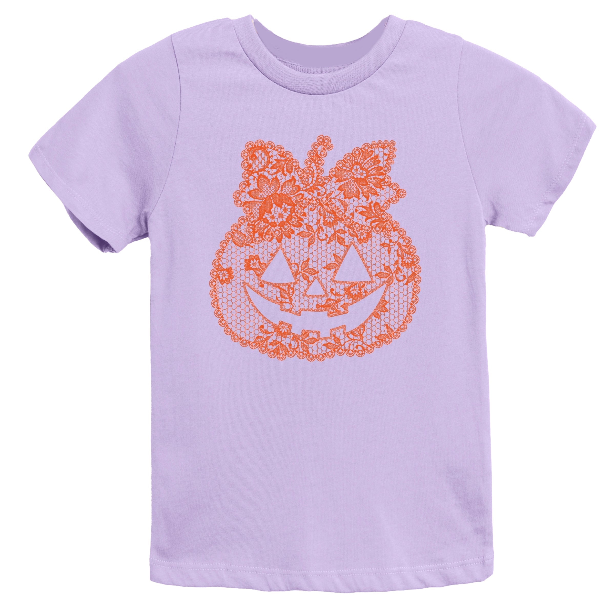 Pumpkin Doily Coquette - Youth Short Sleeve Graphic T-Shirt and Toddler Short Sleeve Graphic T-Shirt