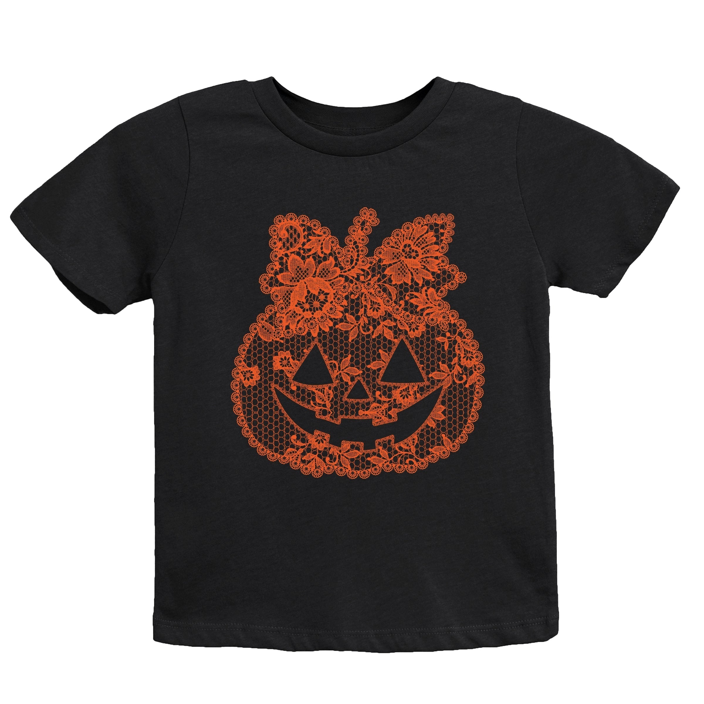 Pumpkin Doily Coquette - Youth Short Sleeve Graphic T-Shirt and Toddler Short Sleeve Graphic T-Shirt