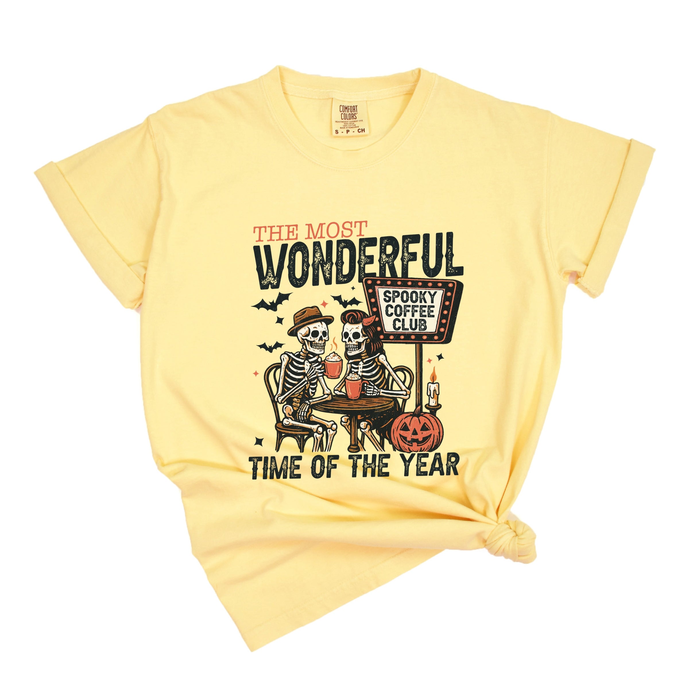 Halloween Wonderful Time of the Year Skeletons - Garment Dyed Tee
