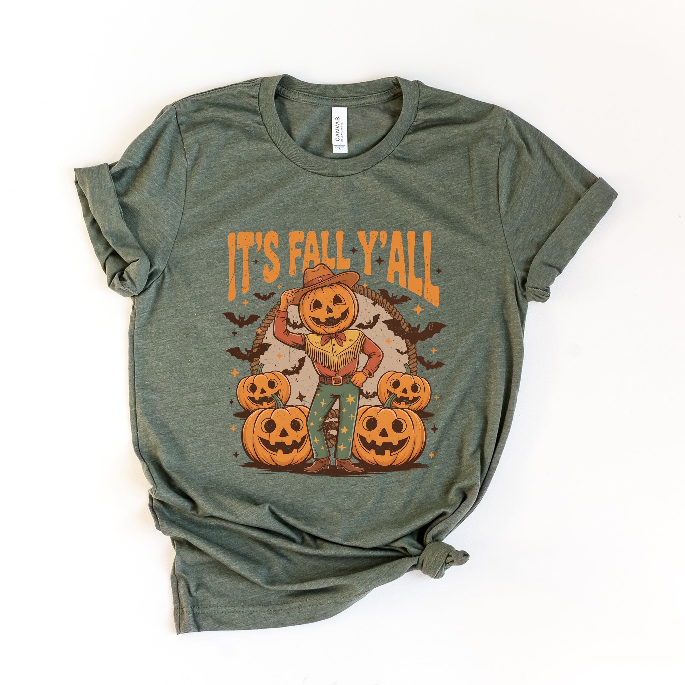 It's Fall Y'all Pumpkin Cowboy - Short Sleeve Tee