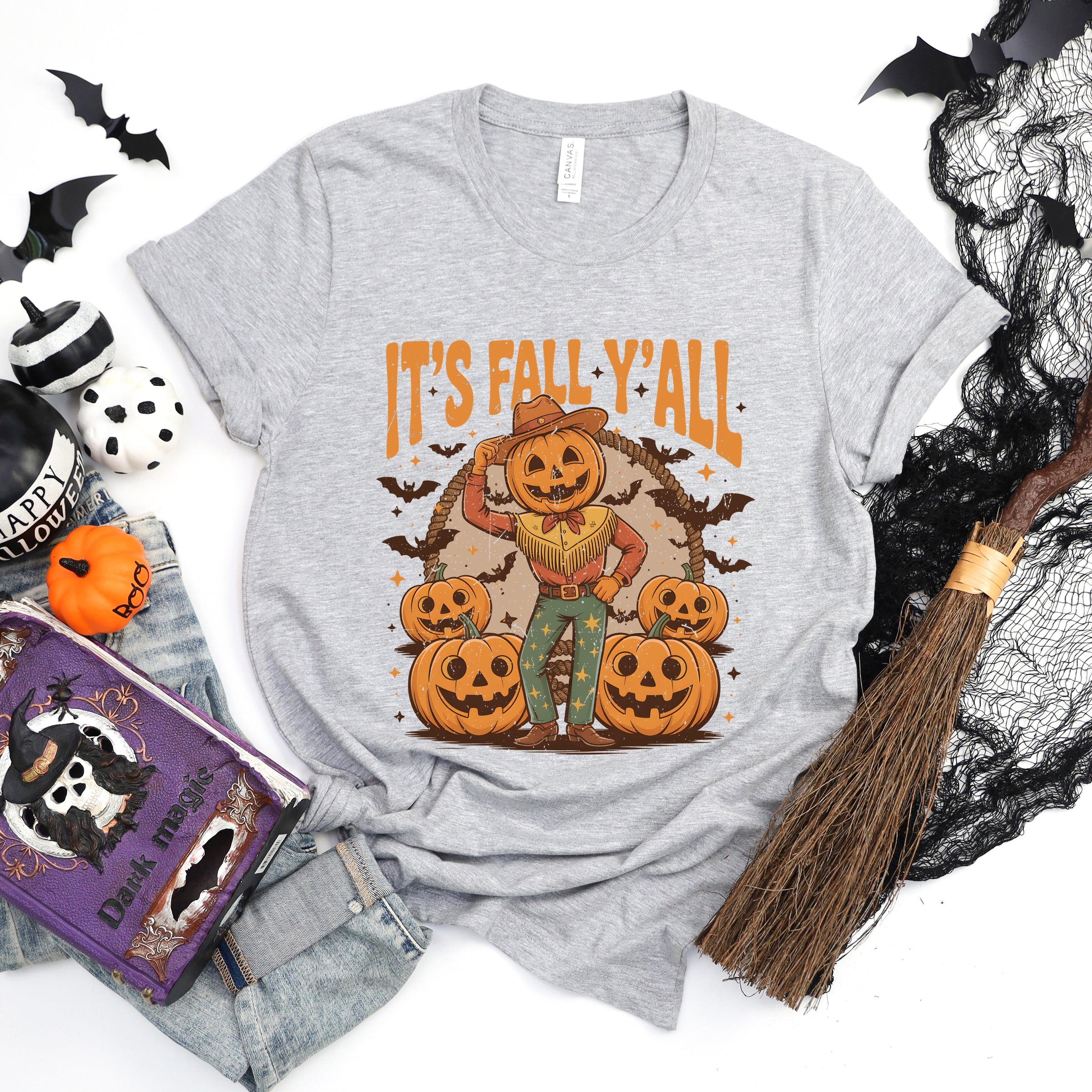 It's Fall Y'all Pumpkin Cowboy - Short Sleeve Tee