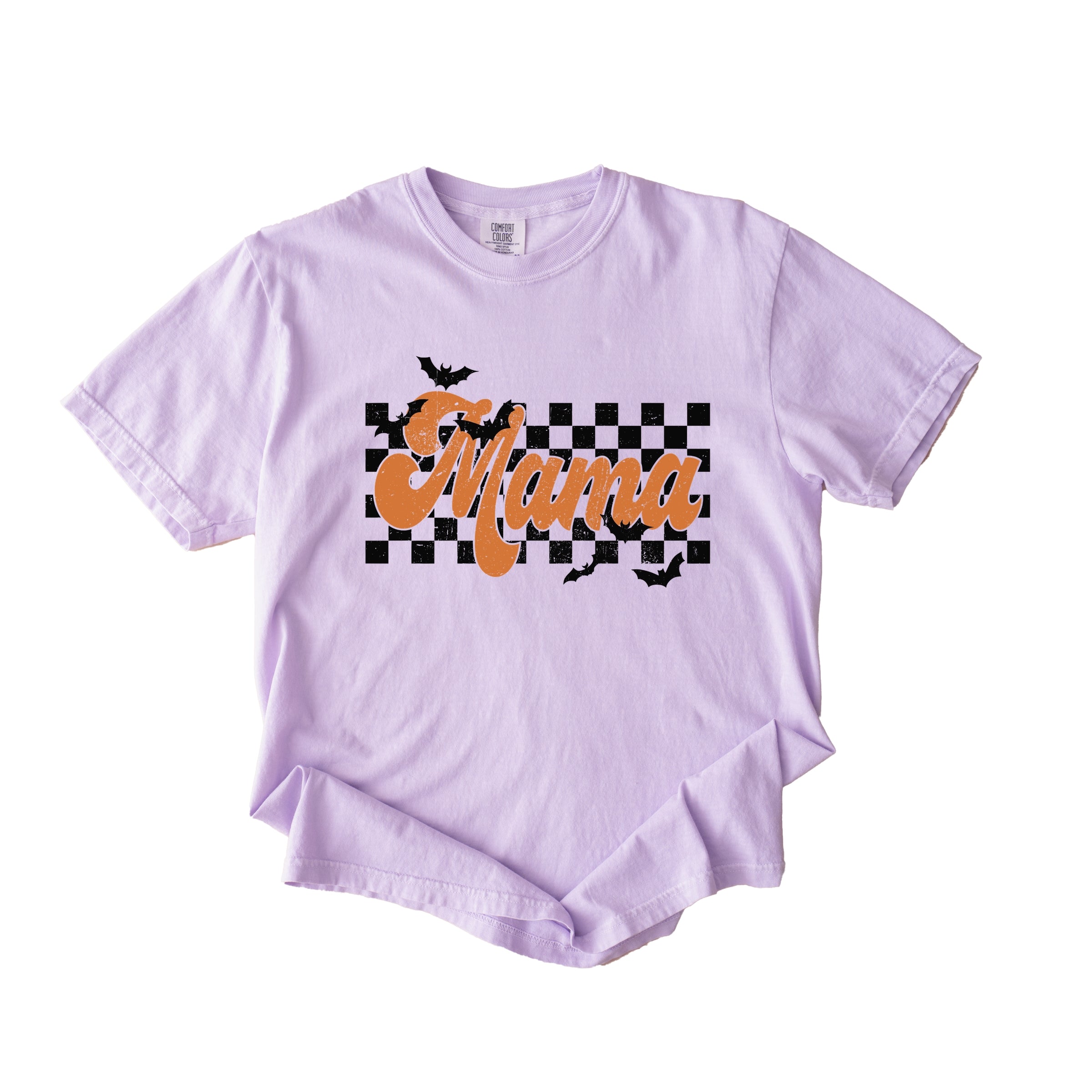 Mama Checkered Bats - Garment Dyed Tee
