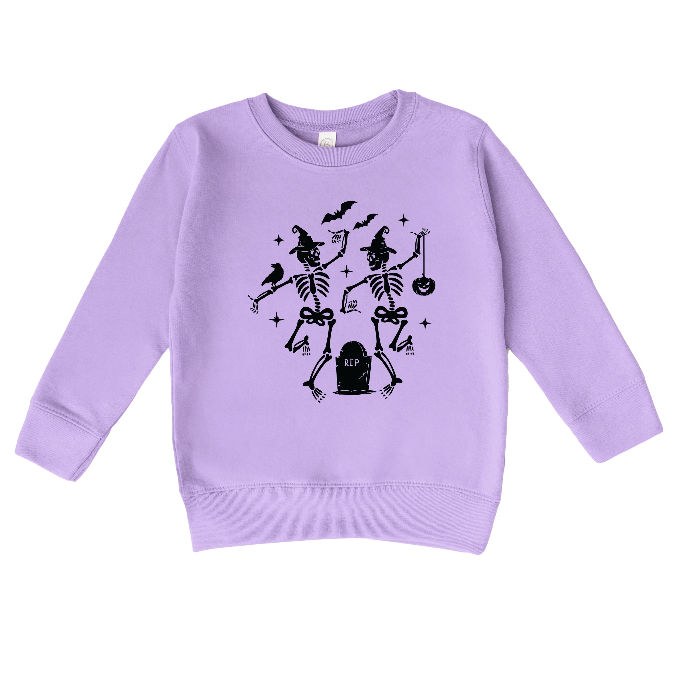 Two Skeletons Dancing Grave - Toddler Graphic Sweatshirt and Youth Graphic Sweatshirt