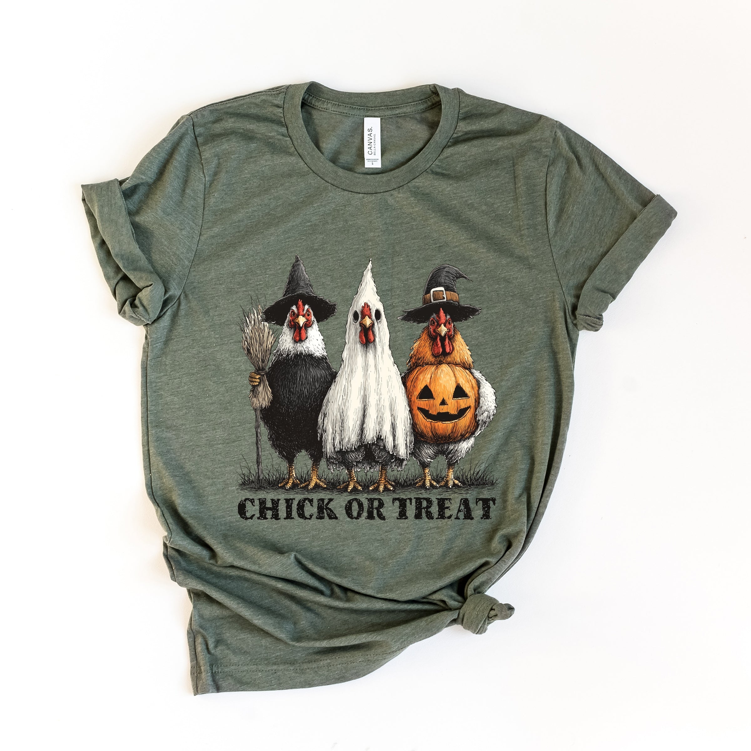 Chick or Treat Halloween Chickens - Short Sleeve Tee