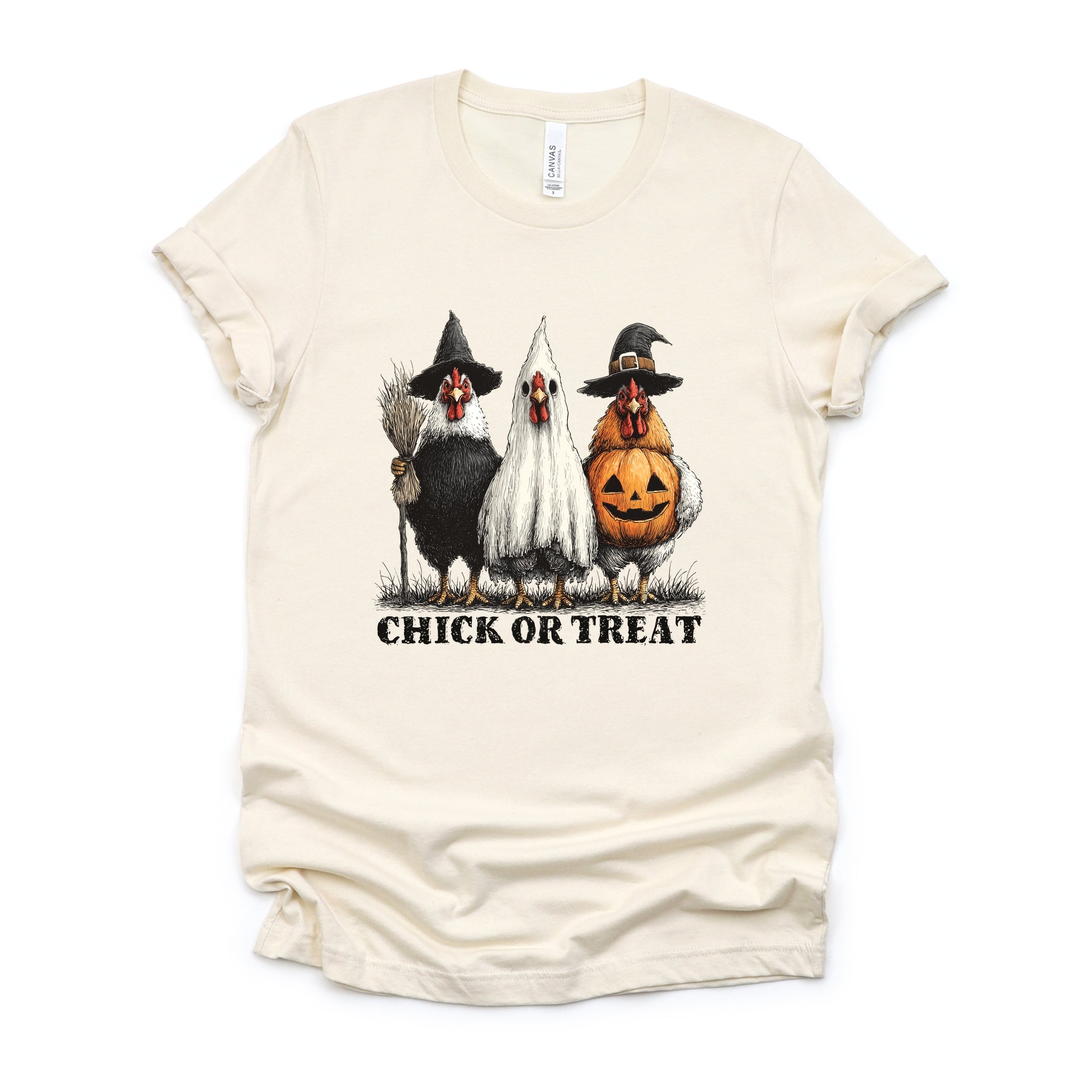 Chick or Treat Halloween Chickens - Short Sleeve Tee