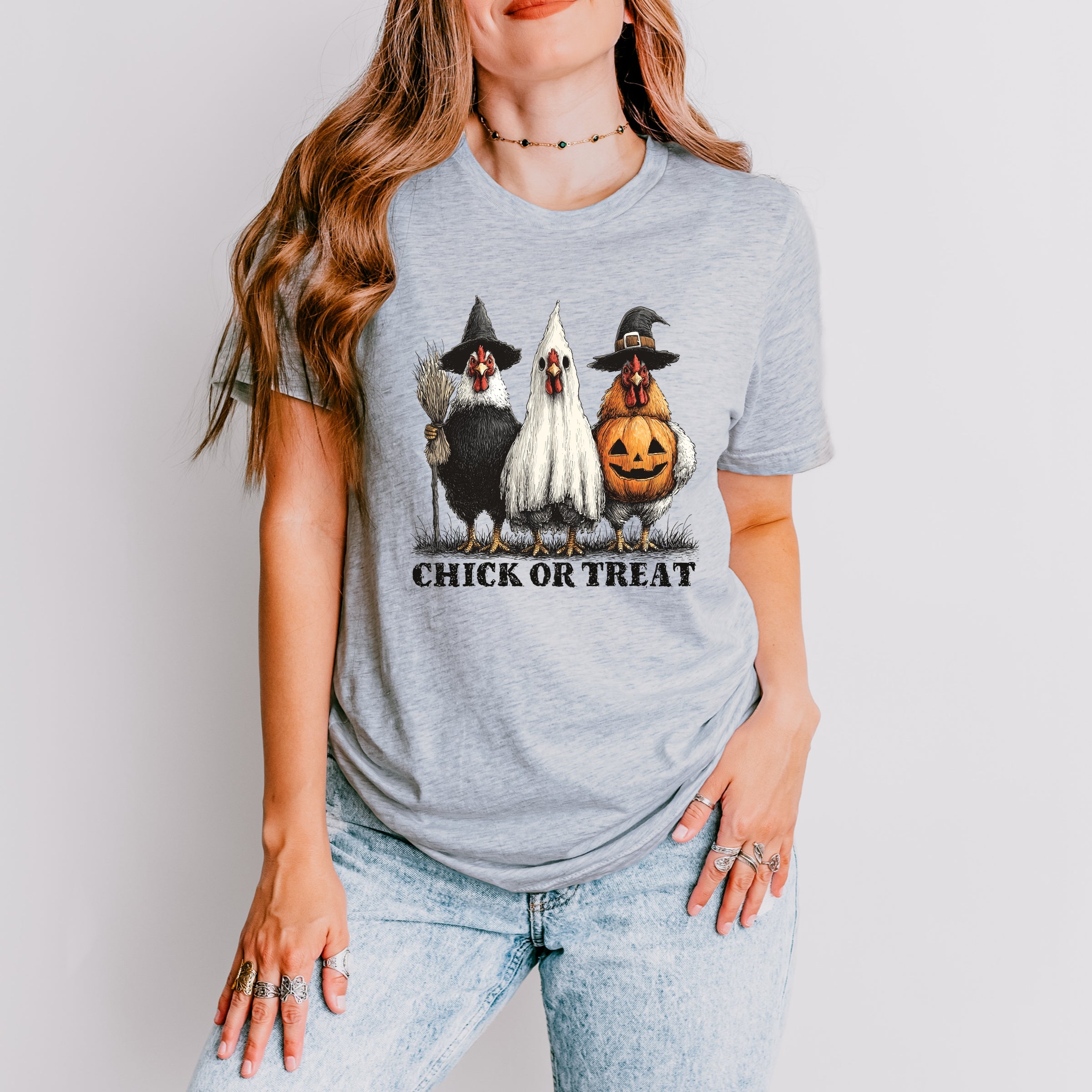 Chick or Treat Halloween Chickens - Short Sleeve Tee