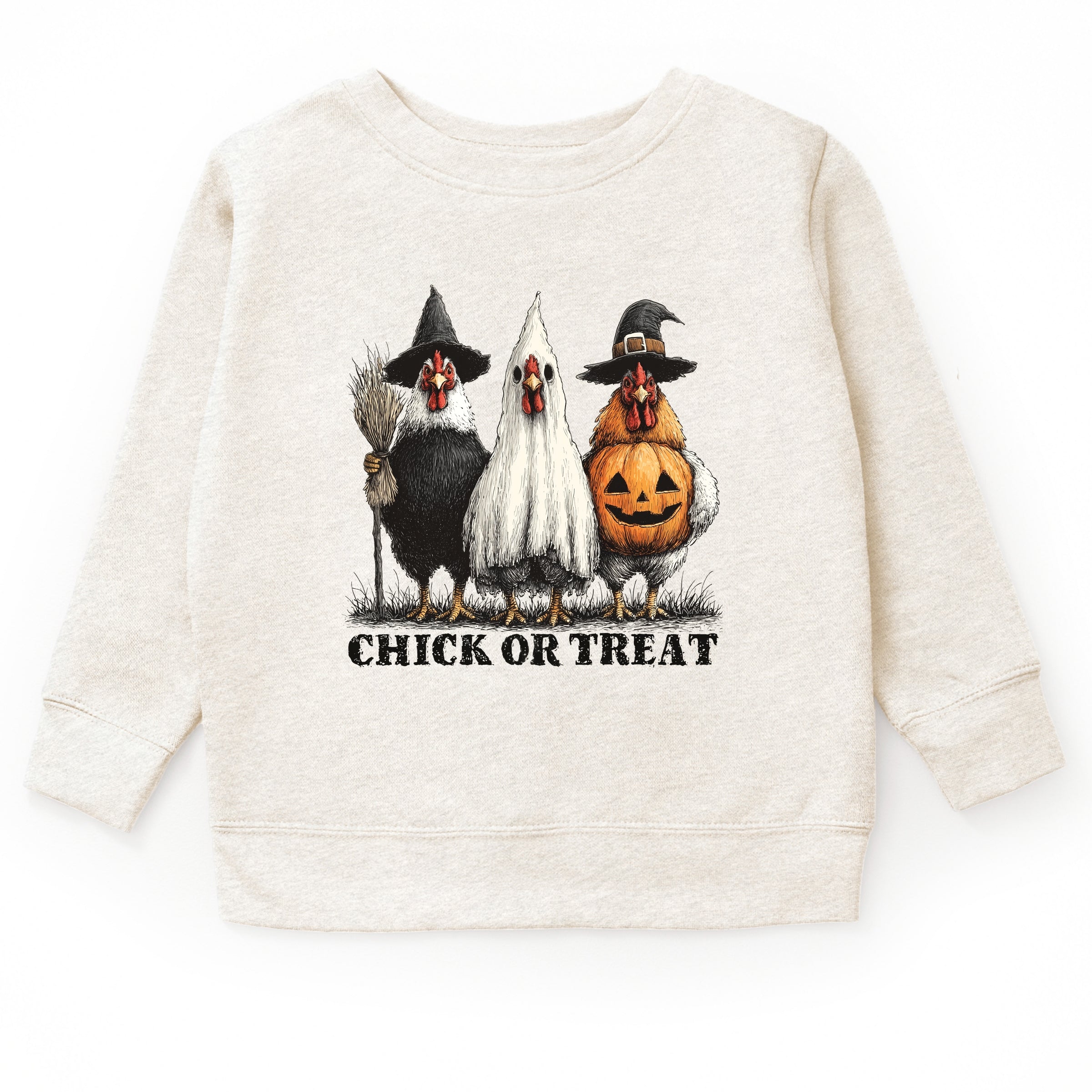 Chick or Treat Halloween Chickens - Toddler Graphic Sweatshirt and Youth Graphic Sweatshirt