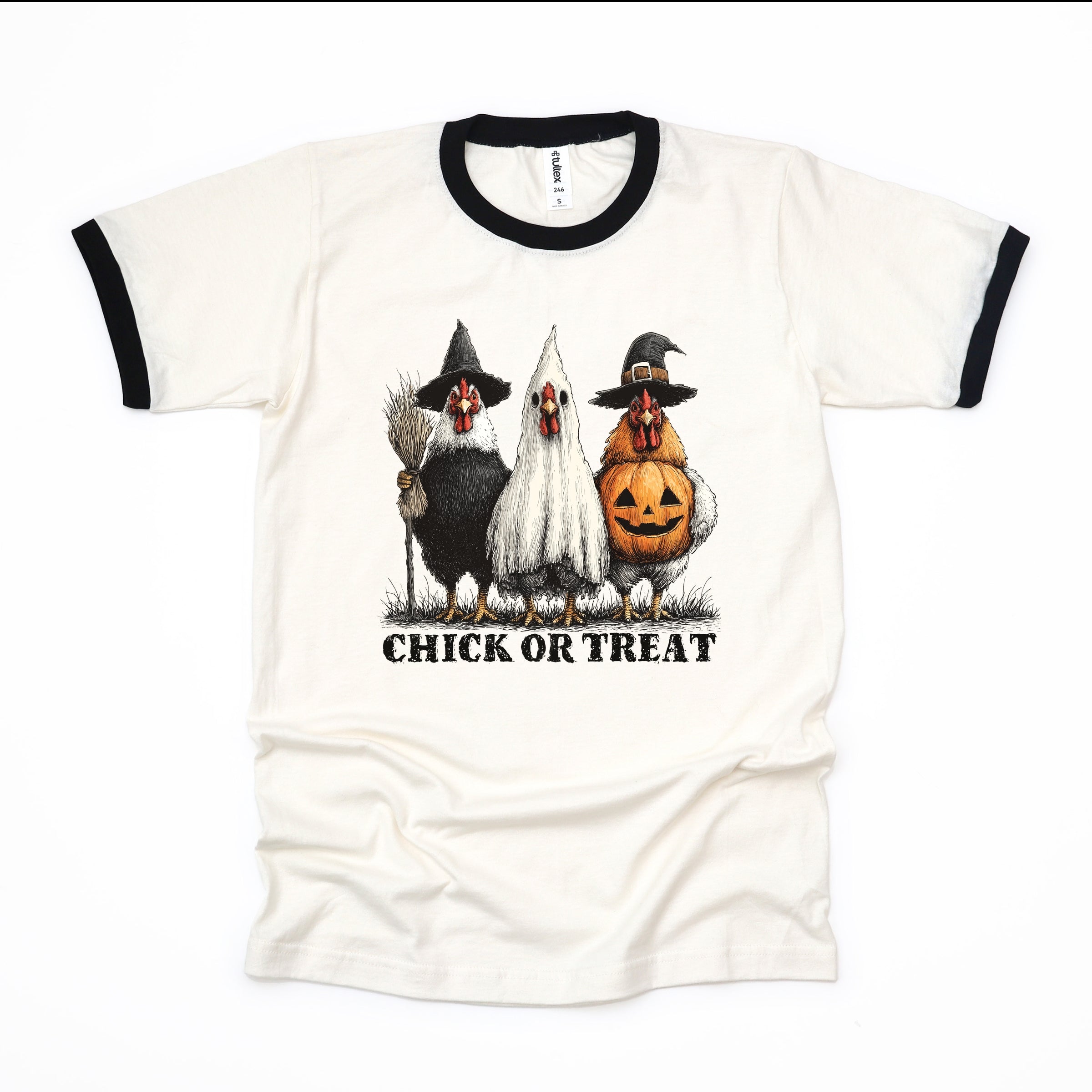 Chick or Treat Halloween Chickens - Ringer Tee