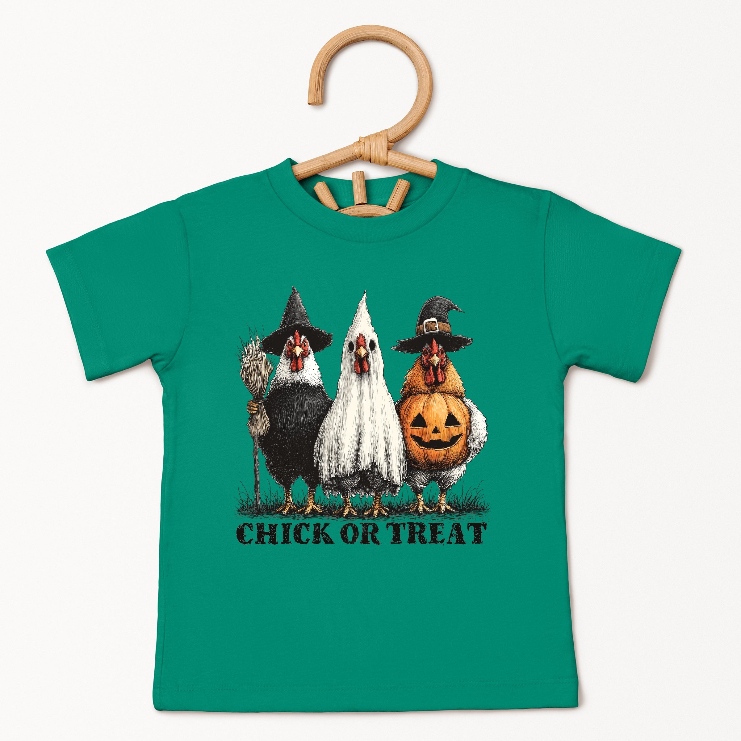 Chick or Treat Halloween Chickens - Youth Short Sleeve Graphic T-Shirt and Toddler Short Sleeve Graphic T-Shirt