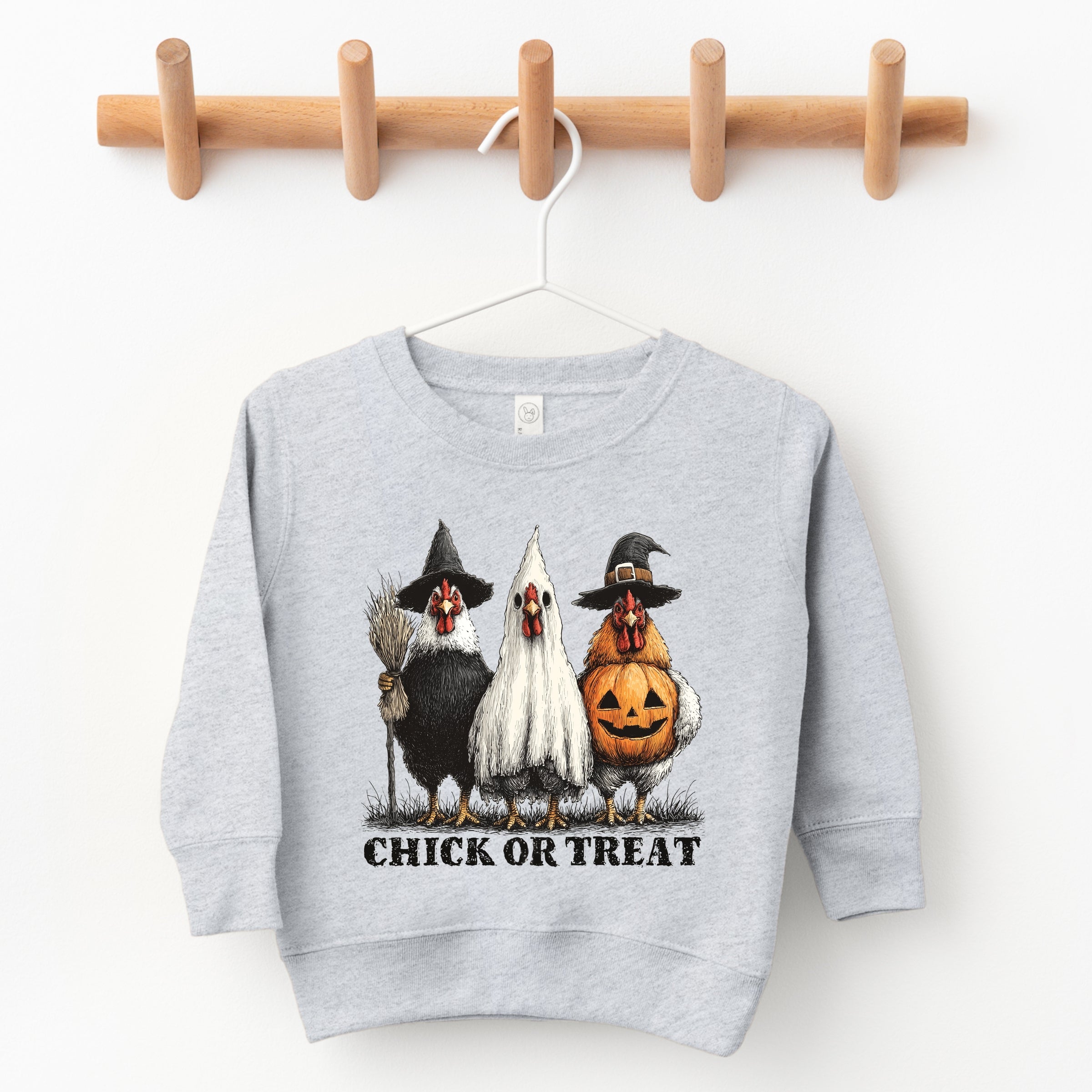 Chick or Treat Halloween Chickens - Toddler Graphic Sweatshirt and Youth Graphic Sweatshirt