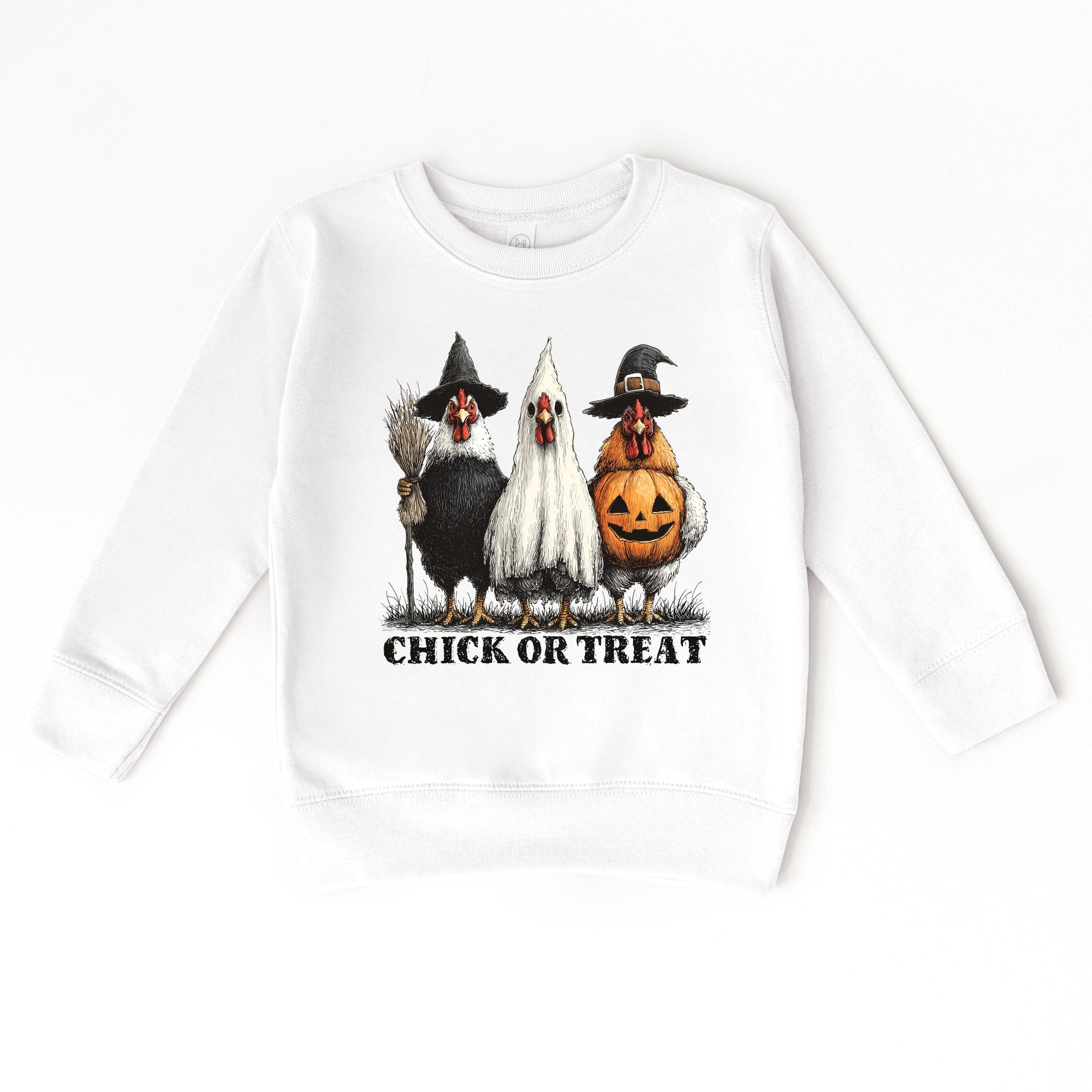 Chick or Treat Halloween Chickens - Toddler Graphic Sweatshirt and Youth Graphic Sweatshirt