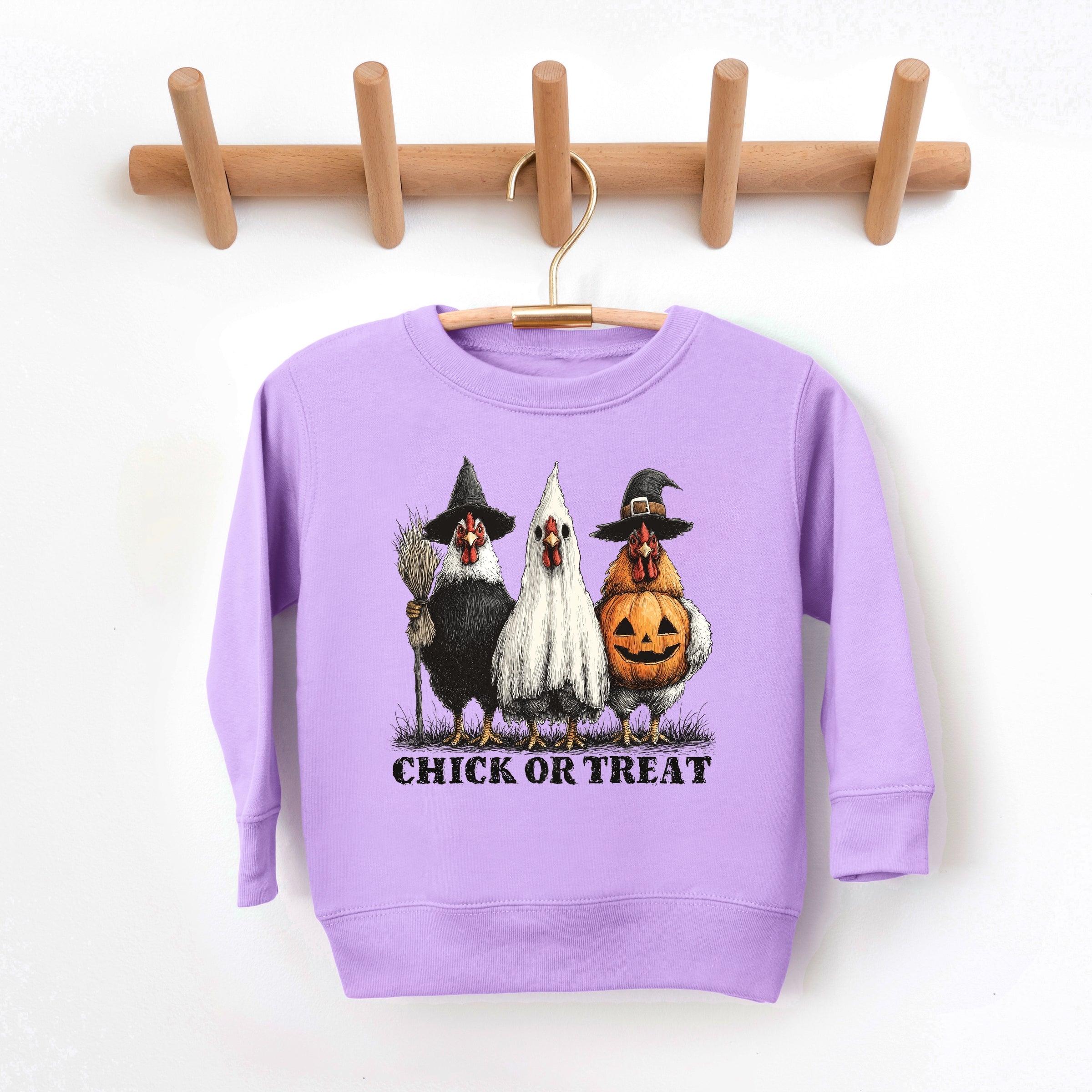 Chick or Treat Halloween Chickens - Toddler Graphic Sweatshirt and Youth Graphic Sweatshirt