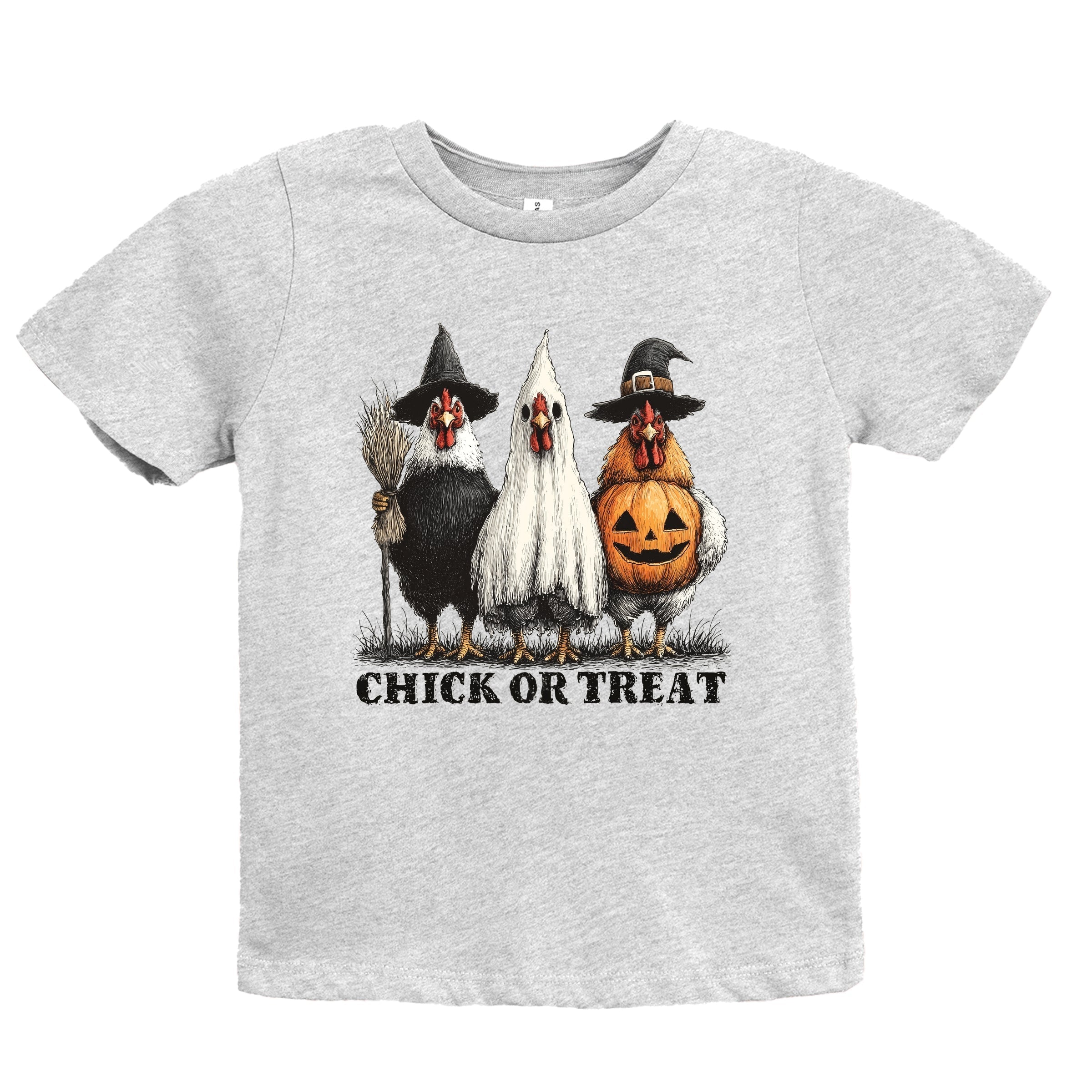 Chick or Treat Halloween Chickens - Youth Short Sleeve Graphic T-Shirt and Toddler Short Sleeve Graphic T-Shirt