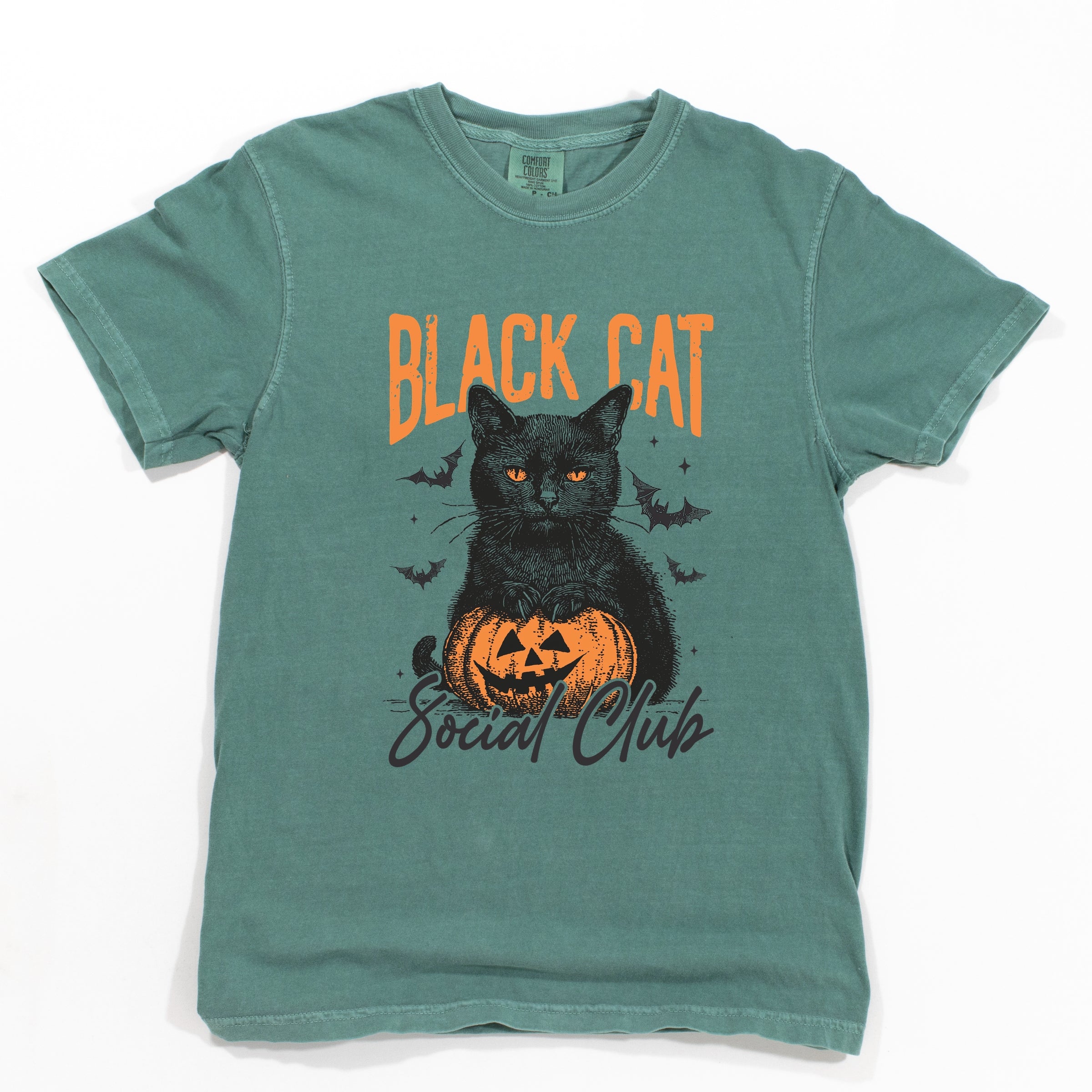 Black Cat Social Club Pumpkin - Garment Dyed Tee